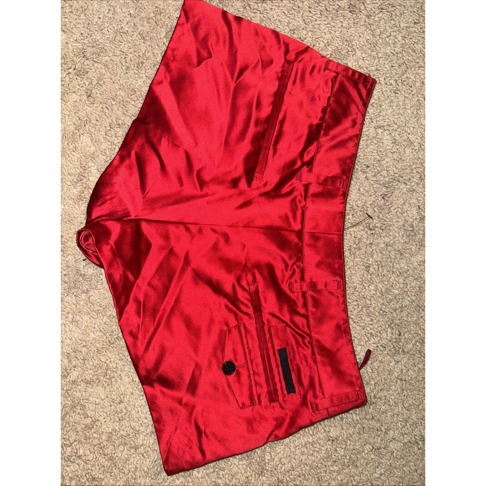 Prada Prada Vintage Mini Shorts Red Y2K Silky Size 40/Small Size 27" / US 4 / IT 40 - 4 Thumbnail