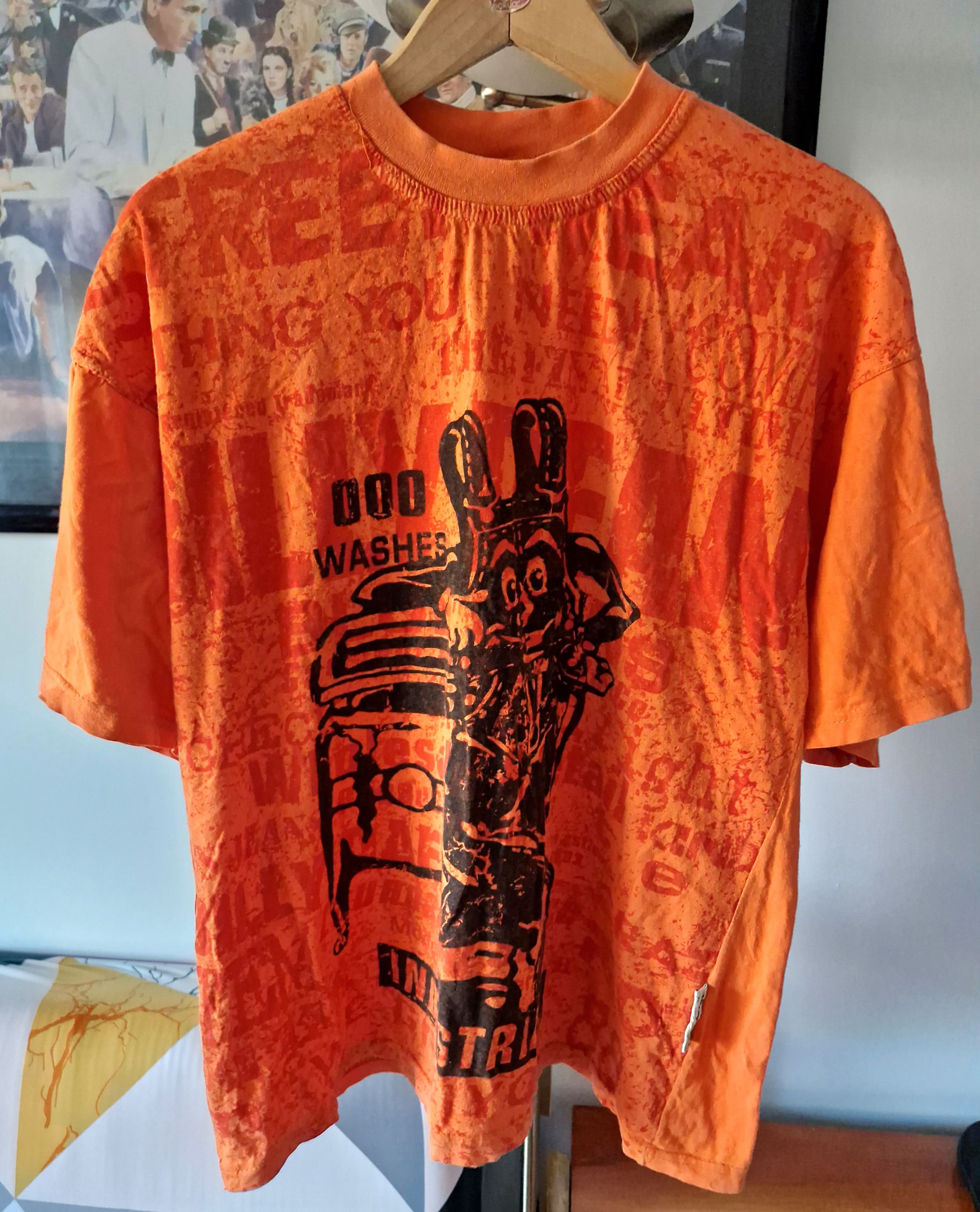 Vintage vintage orange shirt INDUSTRIAL washes billy dean 90s Size US XL / EU 56 / 4 - 1 Thumbnail