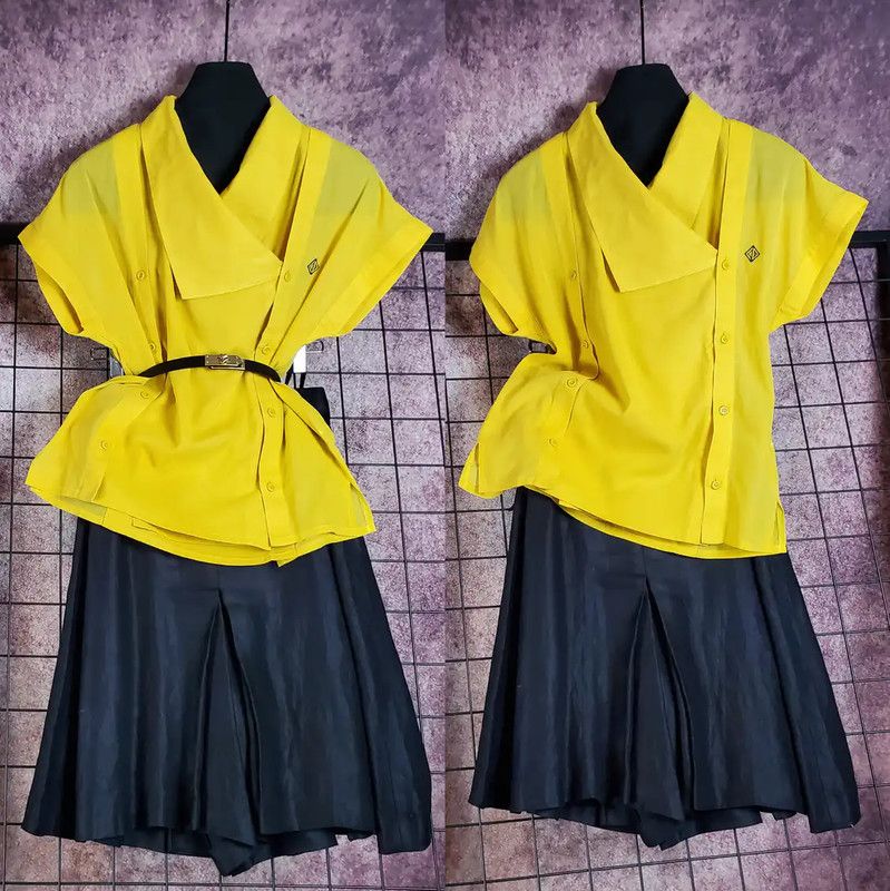 Dior Dior Lemon Yellow Short Sleeve Shirt 0089 Size S / US 4 / IT 40 - 1 Thumbnail