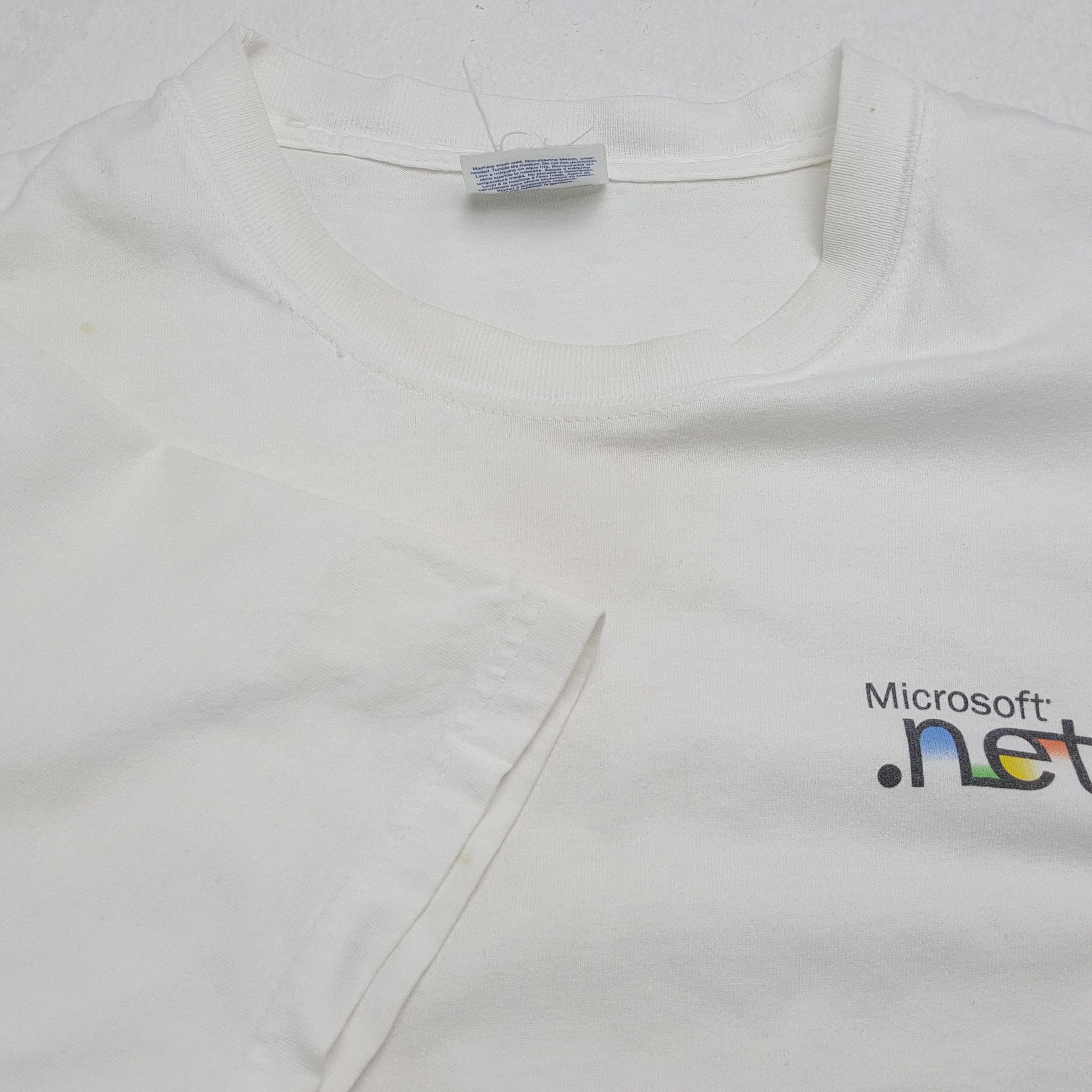 Microsoft × Vintage MICROSOFT NET Streetwear Promo Style Tshirt Size US L / EU 52-54 / 3 - 6 Thumbnail