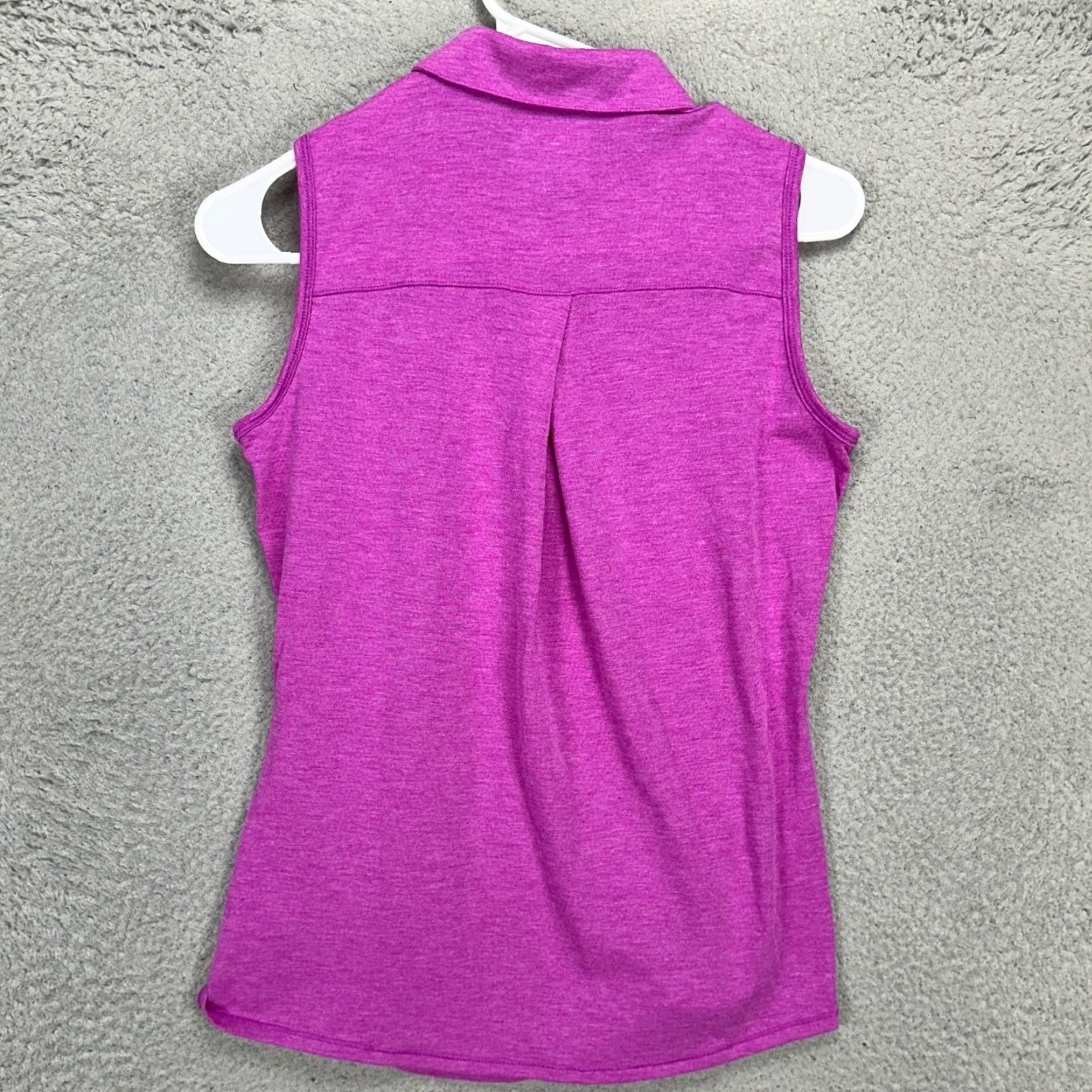 Adidas Adidas Womens Sleeveless Polo Shirt XL Pink Athletic Stretch Logo Size XS / US 0-2 / IT 36-38 - 3 Thumbnail