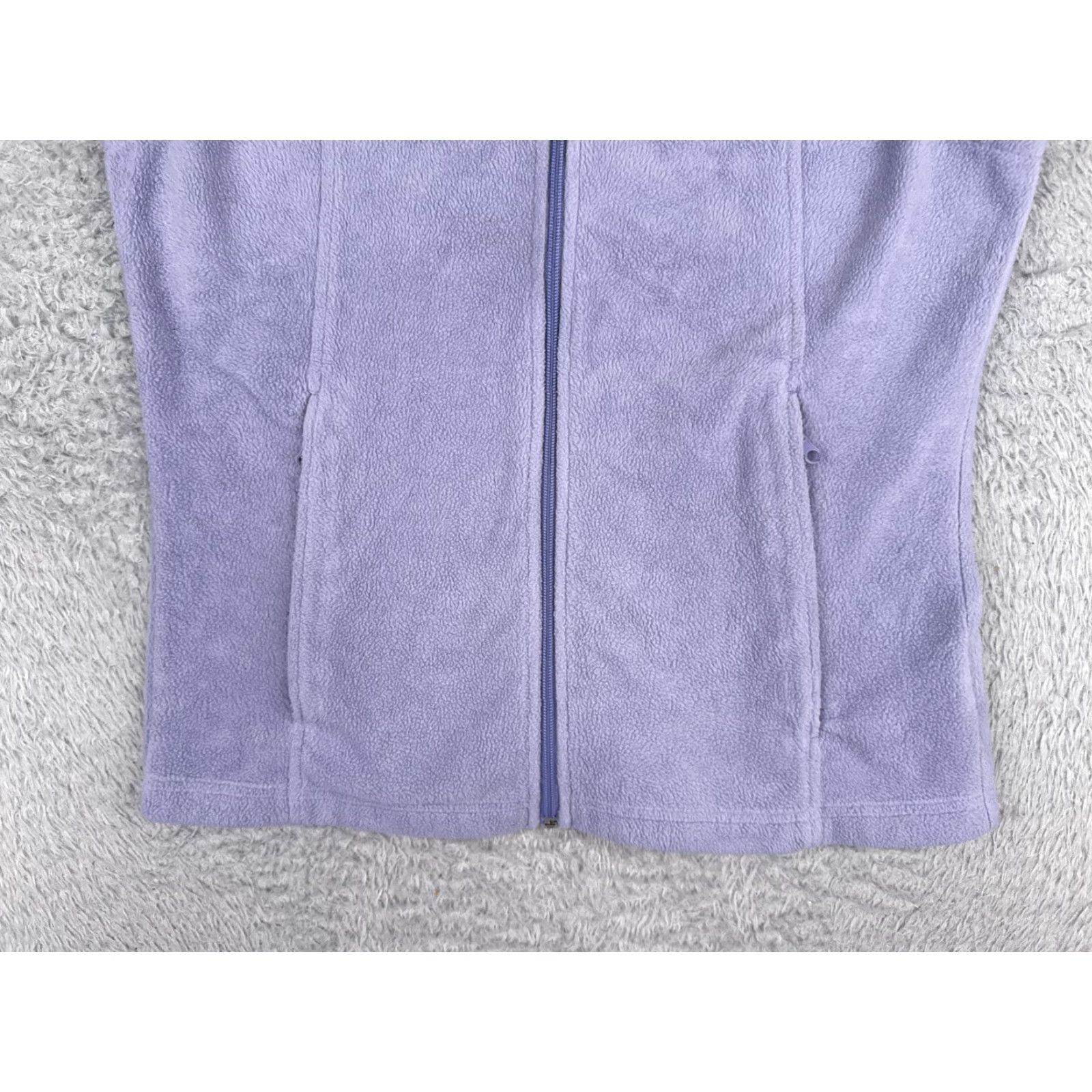 Vintage Columbia Vest Women Small Purple Fleece 100% Polyester Full Zip Walking Golf Size M / US 6-8 / IT 42-44 - 5 Thumbnail