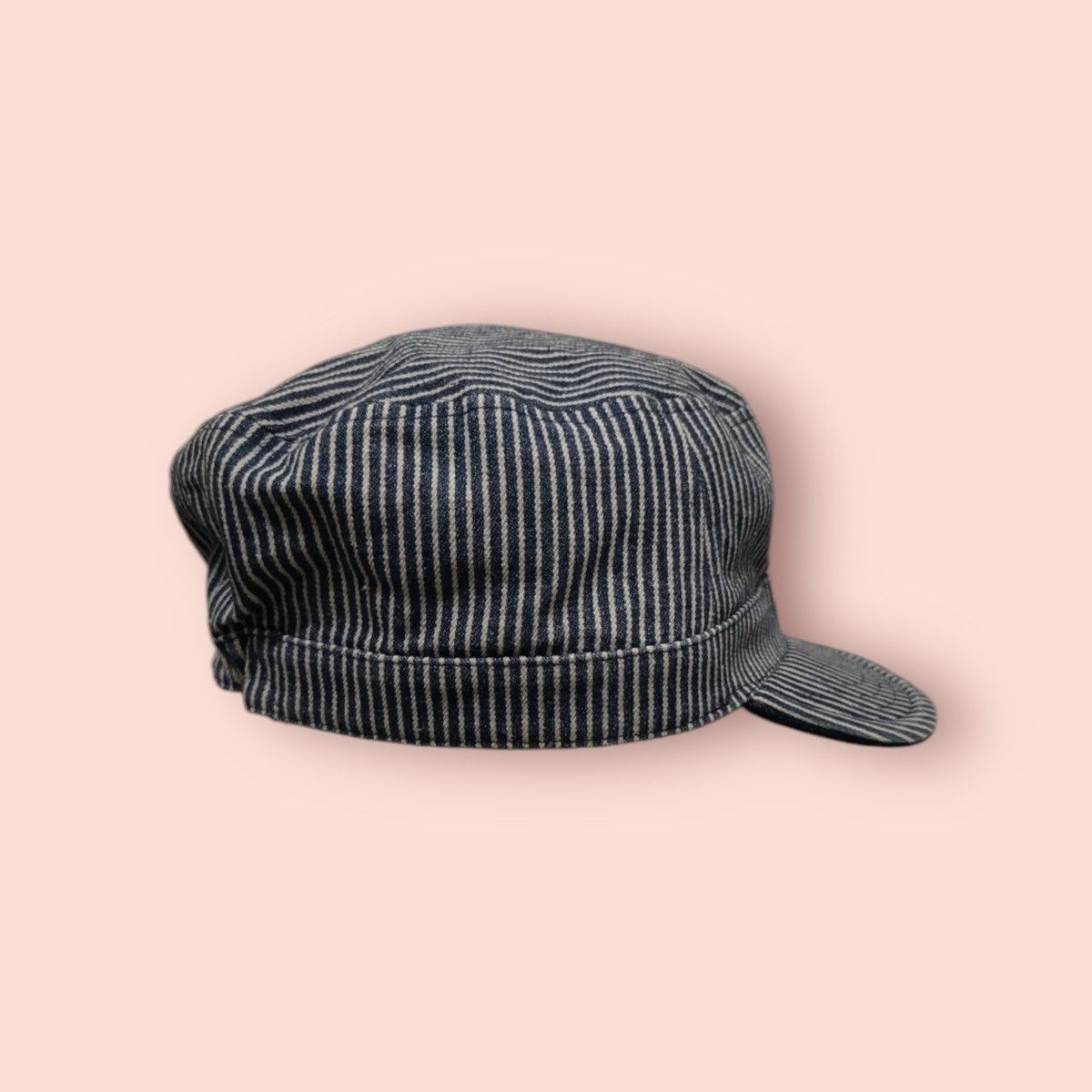 Japanese Brand × Vintage RARE REVERSIBLE DENIM/HICKORY STRIPES WORKER HAT JAPAN Size ONE SIZE - 22 Thumbnail