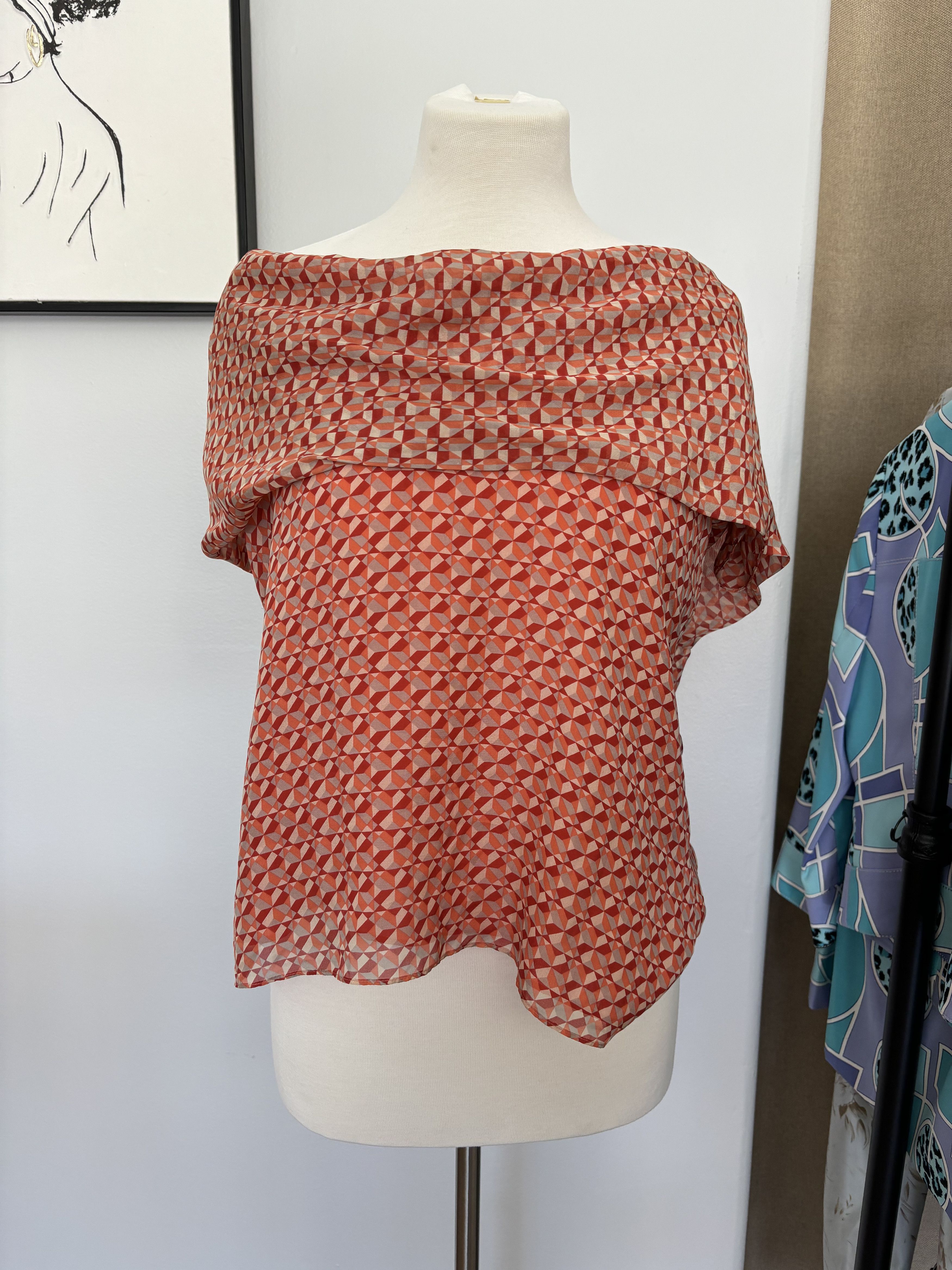 ZAPA ZAPA silk coral patterned blouse Size M / US 6-8 / IT 42-44 - 1 Thumbnail