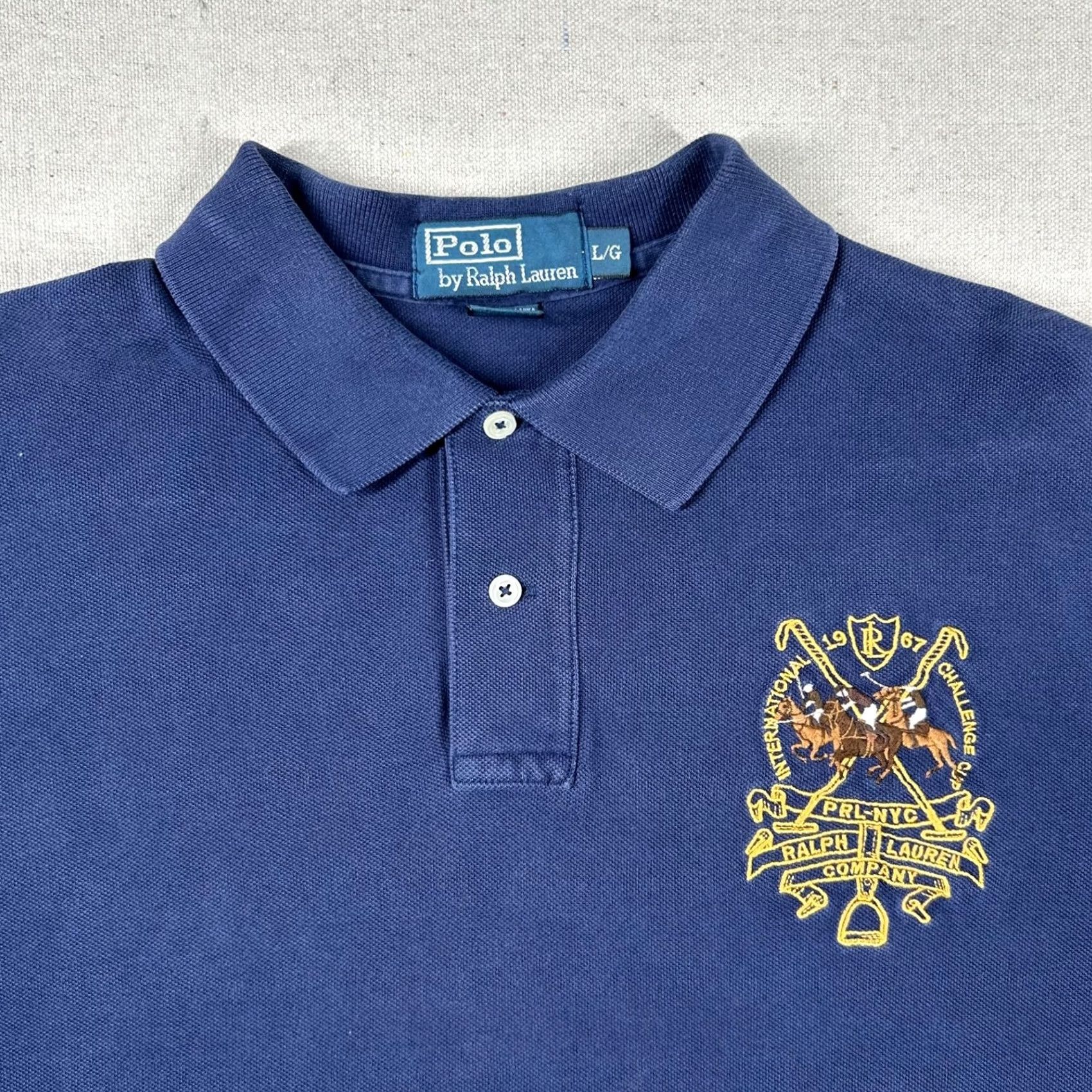 Polo Ralph Lauren Polo Ralph Lauren Shirt Men L Golf Polo Big Pony Crest Embroidery PRL-NYC 3 Navy Size US L / EU 52-54 / 3 - 3 Thumbnail