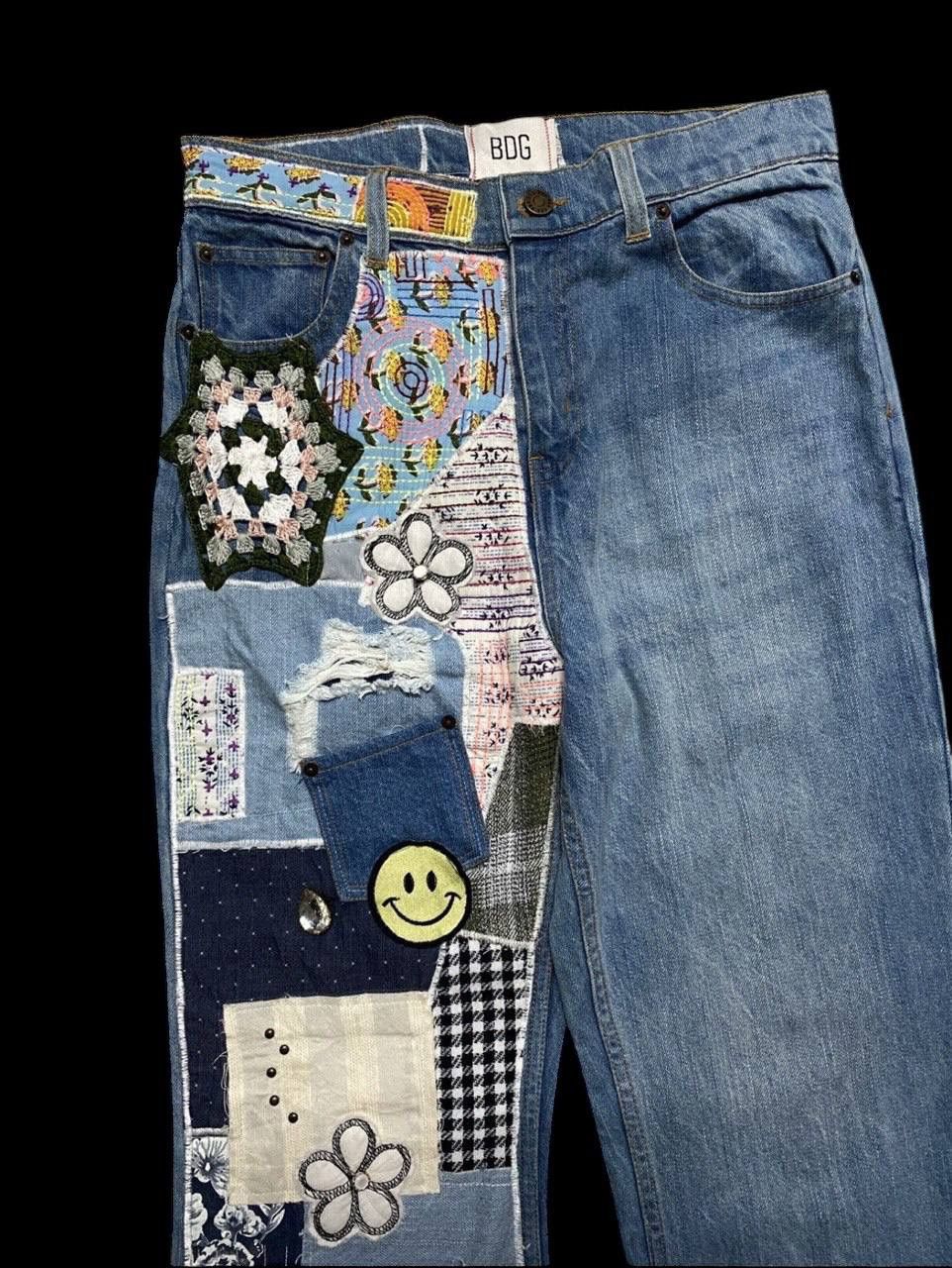 Other FLARE Kapital Inspired Hippie Patchwork Distress By Bdg Jean Size US 29 - 3 Thumbnail