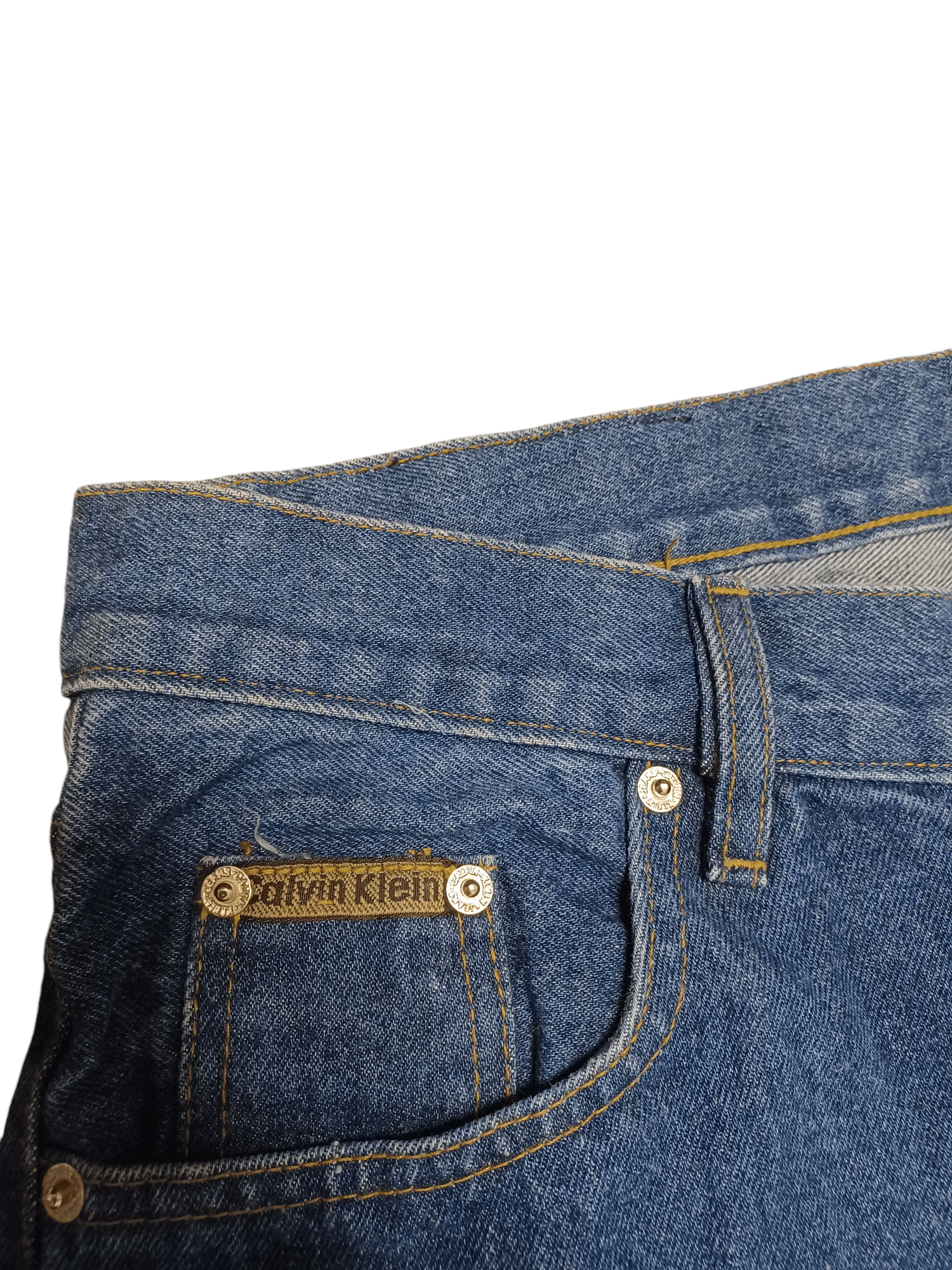 Calvin Klein CALVIN KLEIN VINTAGE 90S HEAVY COTTON BAGGY JEANS DENIM Size US 38 / EU 54 - 4 Thumbnail