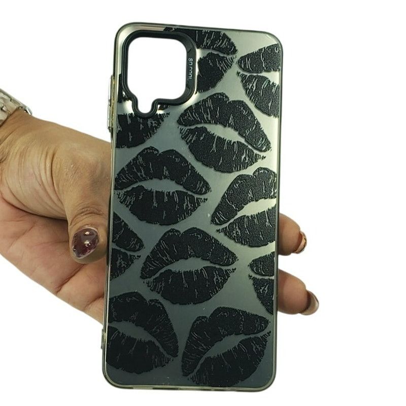 Samsung Samsung A12 Case Black Lips Print Clear Shockproof Cover A12 Size ONE SIZE - 3 Thumbnail