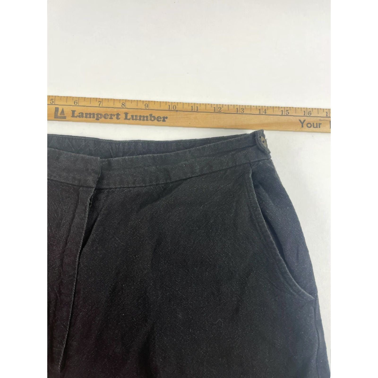 Eileen Fisher Eileen Fisher Dress Pants Women's Size Small Black Side Button Straight Leg Pants Size 28" / US 6 / IT 42 - 5 Thumbnail