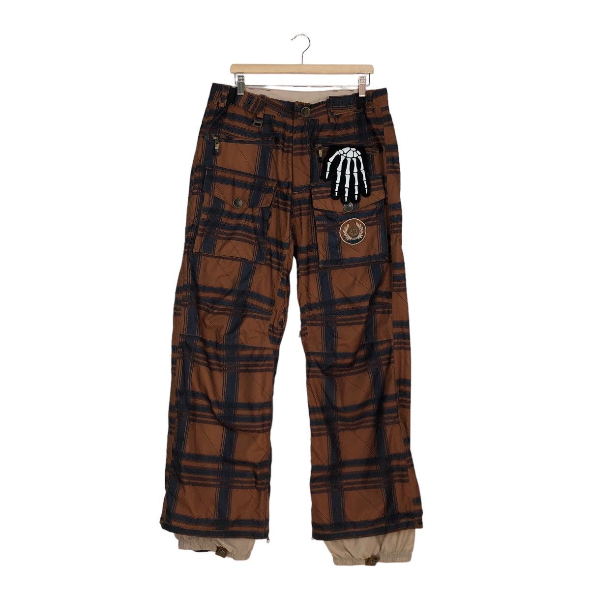 Japanese Brand 🔥VINTAGE RECCO SKI PANTS MULTI POCKET TARTAN DESIGN Size US 34 / EU 50 - 1 Thumbnail