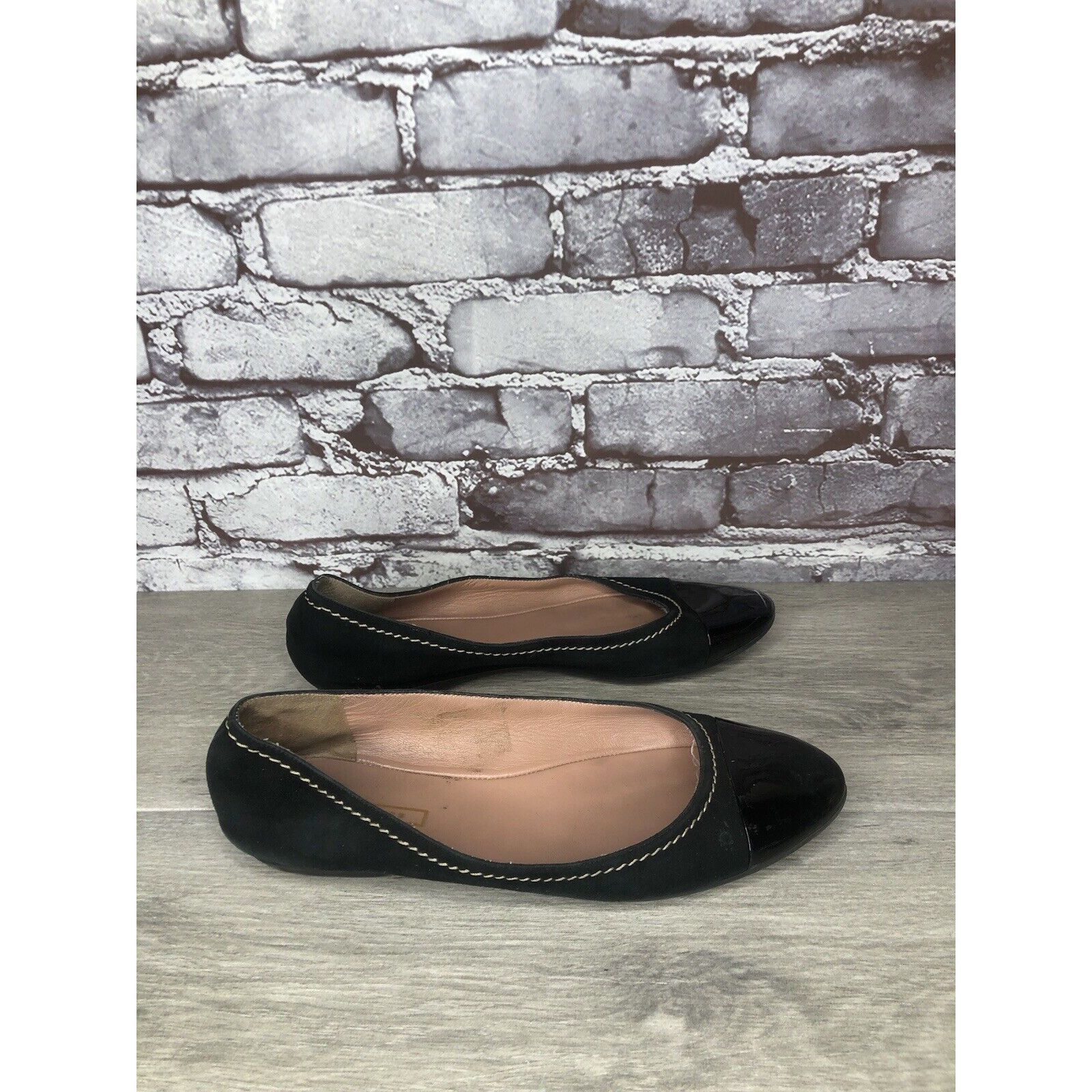 Hugo Boss Boss Hugo Boss Black Suede Leather Ballerina Flats Shoes Wom Size US 8.5 / IT 38.5 - 15 Thumbnail