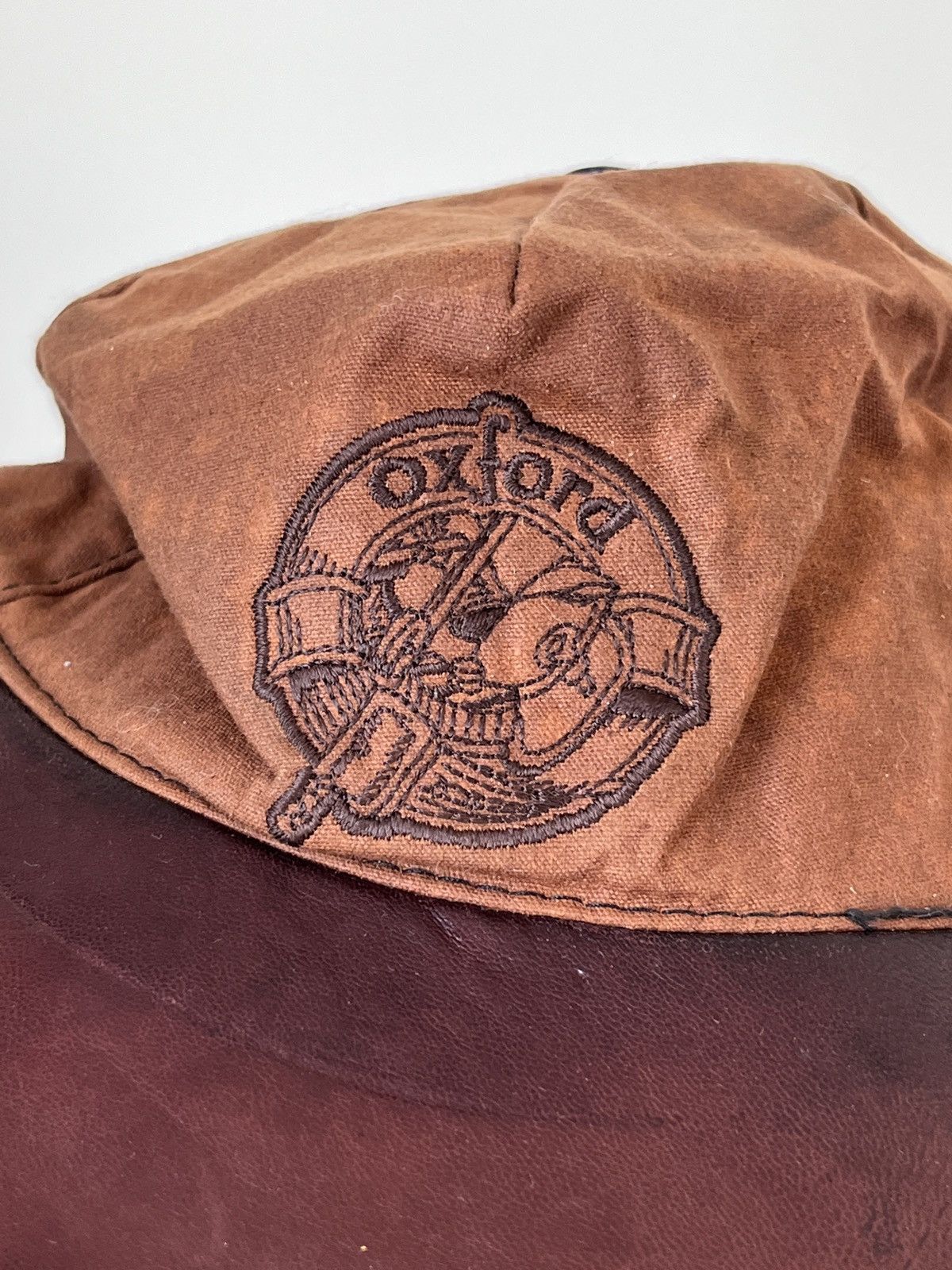 Vintage OXFORD Vintage Leather Brown Tartan Basseball Hat Cap Size ONE SIZE - 3 Thumbnail