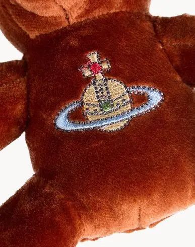 o1f1d3z0226 Size: OS / Teddy Bear Velvet Keyring in Brown