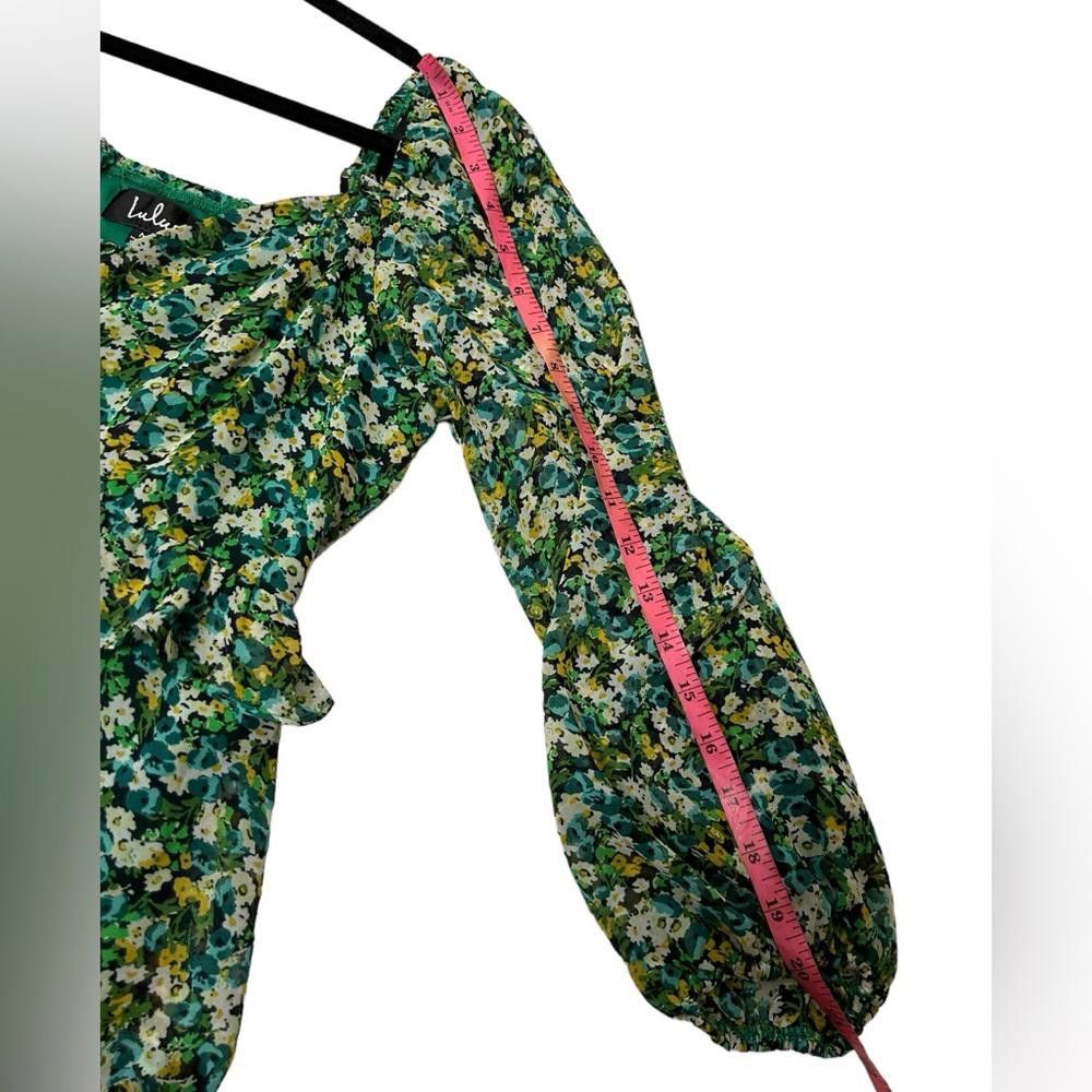 Lulus Lulus l Floral Print Long Sleeve Tie-Front Dress Medium Size M / US 6-8 / IT 42-44 - 4 Thumbnail