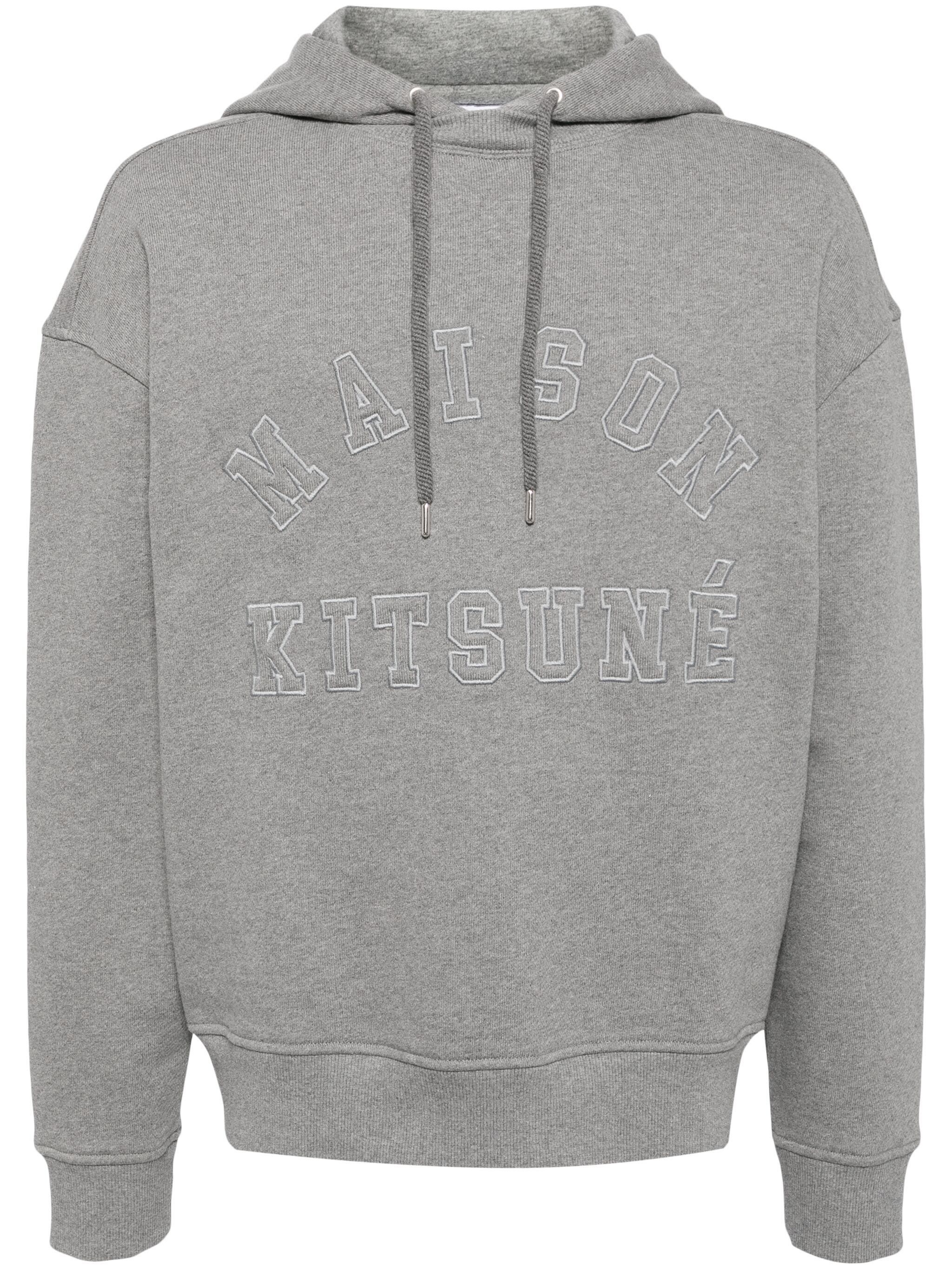 Maison Kitsune o1s22i1n1124 Oversized Varsity Hoodie in Grey Size US S / EU 44-46 / 1 - 1 Thumbnail