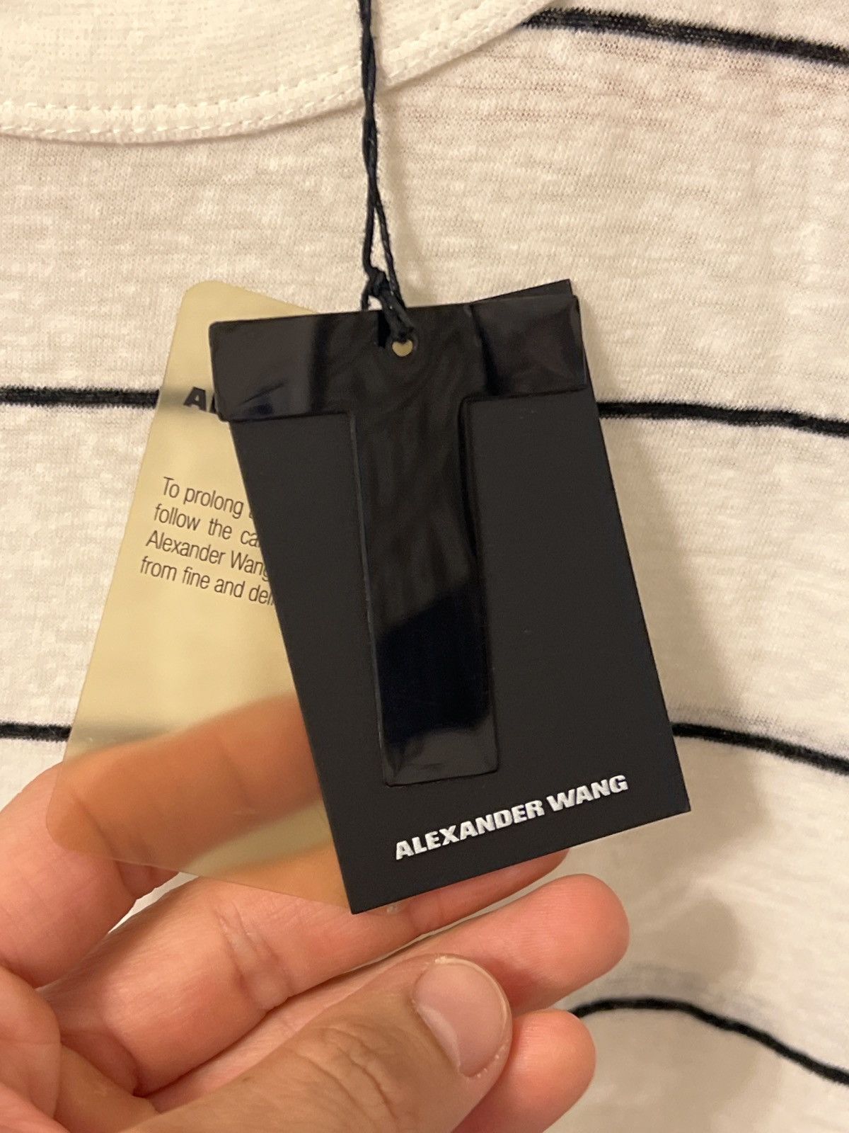 Alexander Wang × T by Alexander Wang T by Alexander Wang Sz XS Linen Cotton Stripe Crewneck Size US XS / EU 42 / 0 - 4 Thumbnail