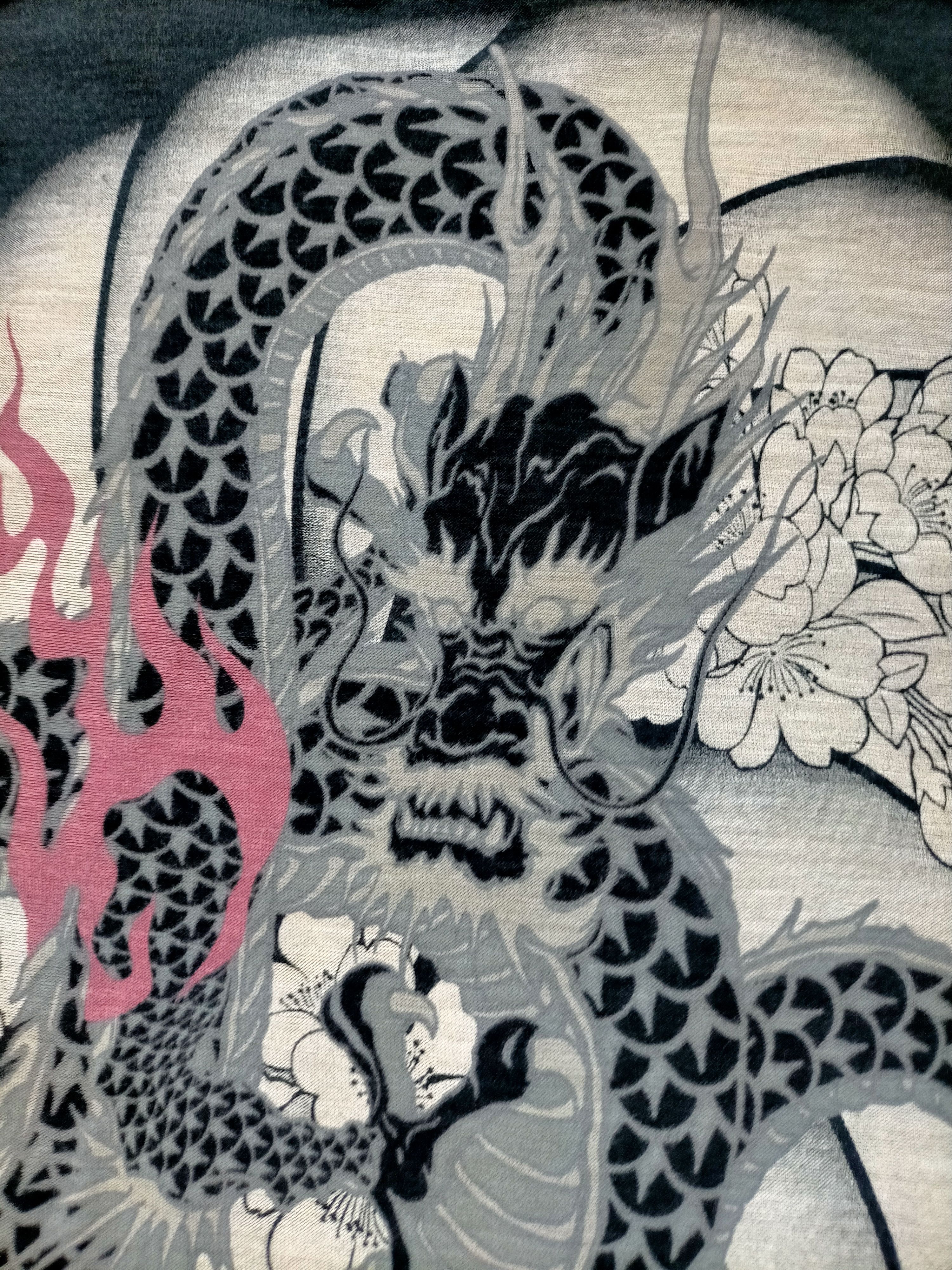 Japanese Brand Karakuri Tamashi Embroidered Dragon Long sleeve tee Size US L / EU 52-54 / 3 - 7 Thumbnail