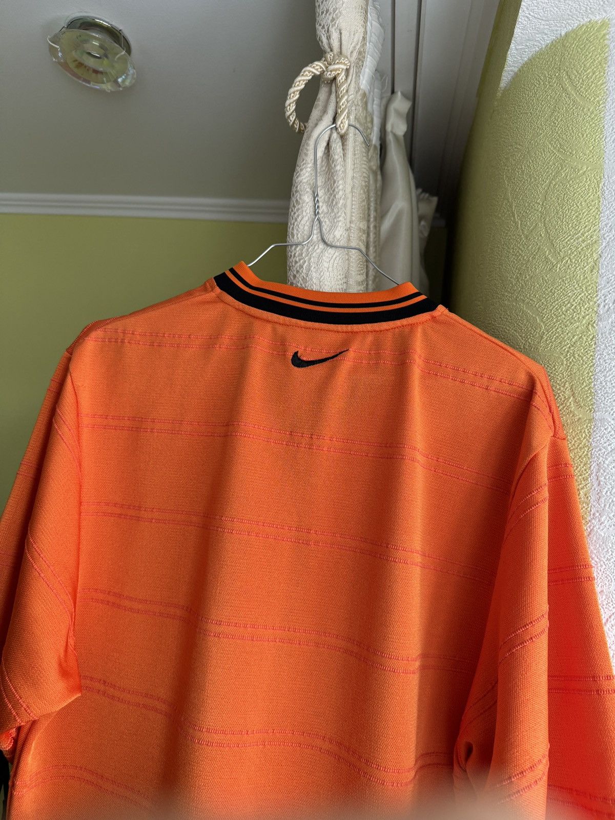 Nike Vintage 90s Nike Center Swoosh Striped Jersey T-Shirt Baggy Size US M / EU 48-50 / 2 - 15 Thumbnail