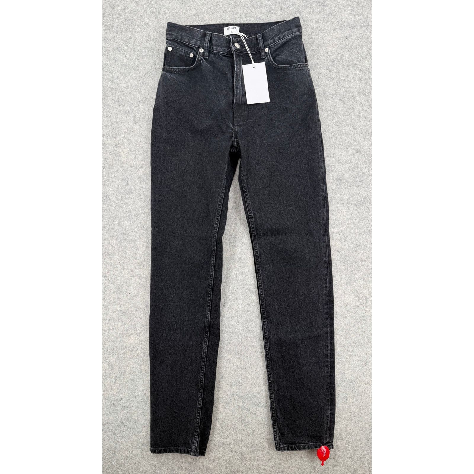 NWT Filippa K Tapered Charcoal Black Washed Denim Jeans 28