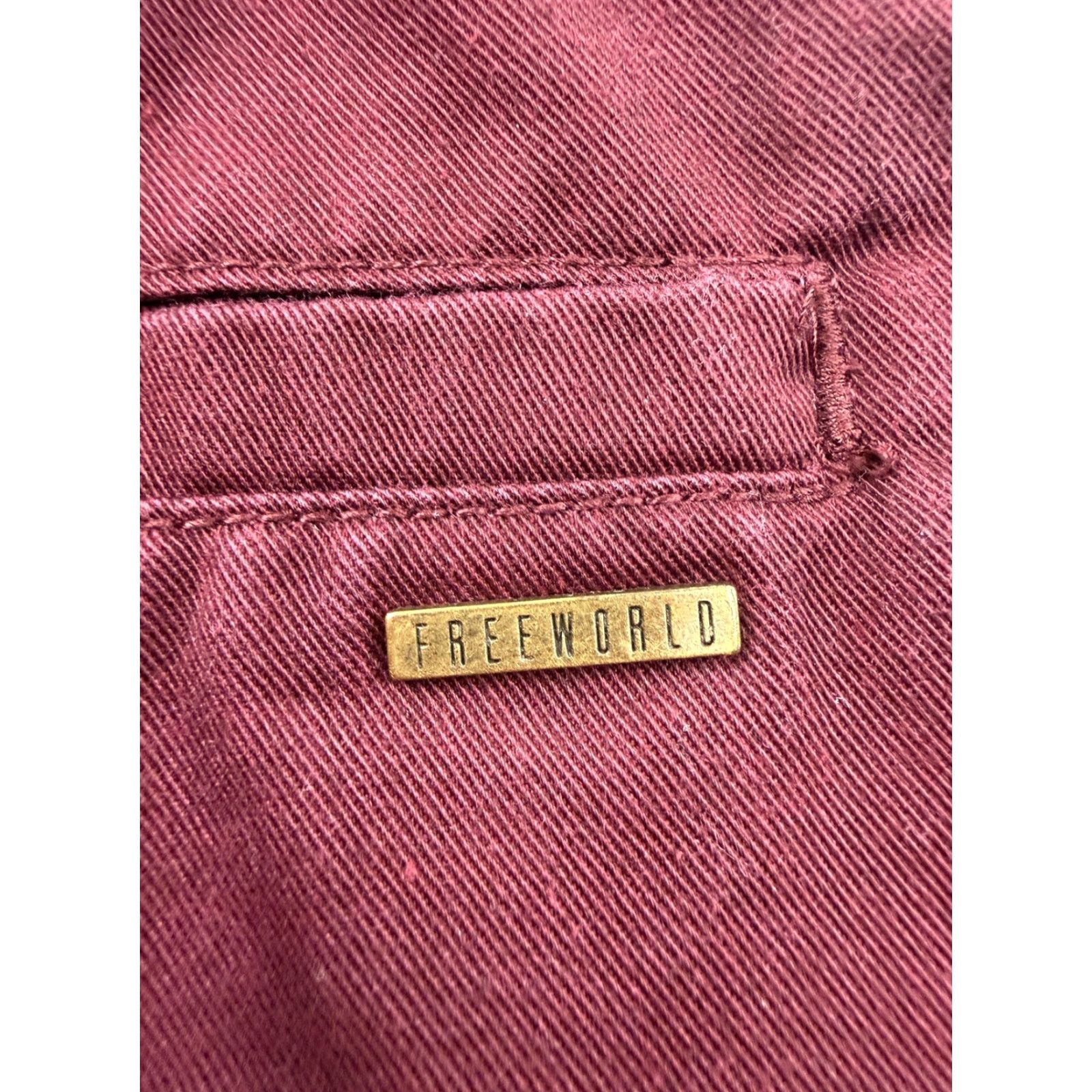 Vintage Free World Shorts Mens 29 Red Chino Flat Front Casual 11 Inseam Pockets Size US 29 - 7 Thumbnail