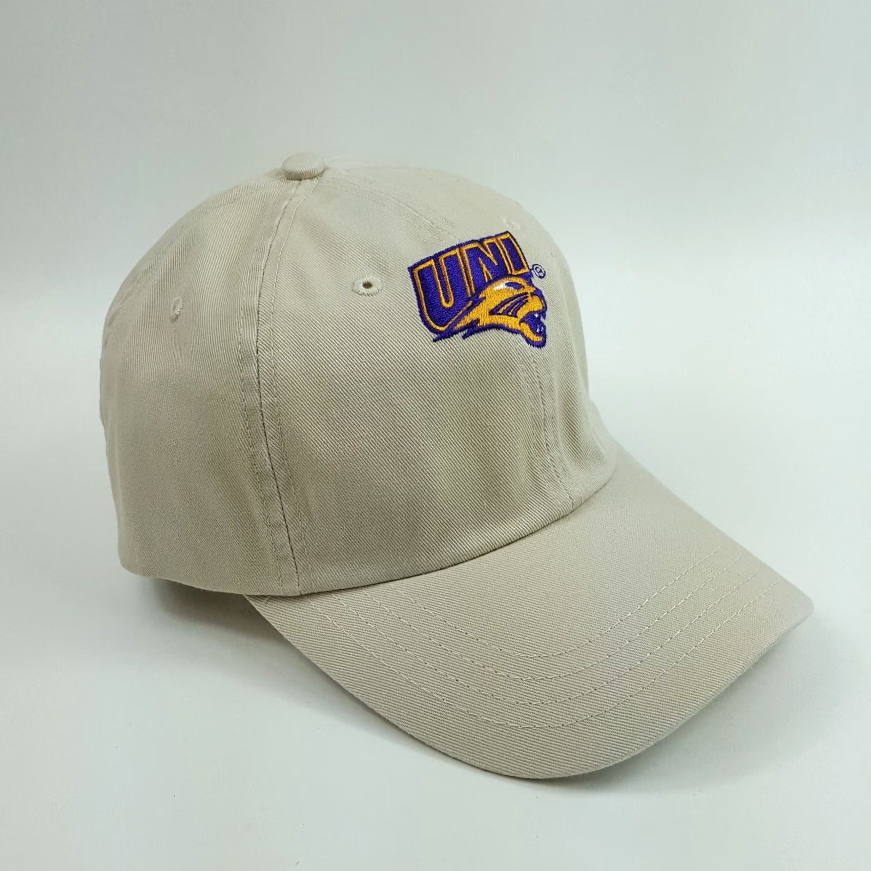 Russell Athletic VINTAGE Northern Iowa Panthers Hat College Athletic NCAA Snapback Adjustable Beig e Russell Athletic Retro 90s University Sports Baseball Cap Men Size US 35 - 3 Thumbnail
