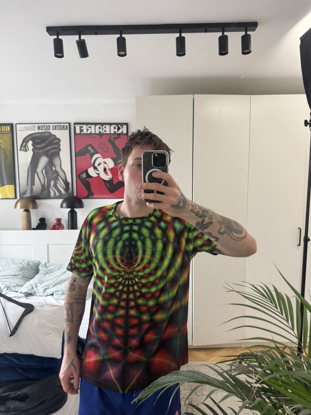 Vintage Vintage Space Tribe Psychodelic Techno Rave Sport Tee Drugs Size US L / EU 52-54 / 3 - 7 Thumbnail