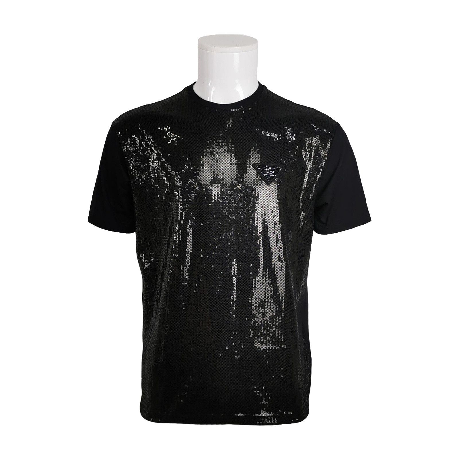 Prada Prada Sequin Decorated Logo T-Shirt Size S Size US S / EU 44-46 / 1 - 1 Thumbnail