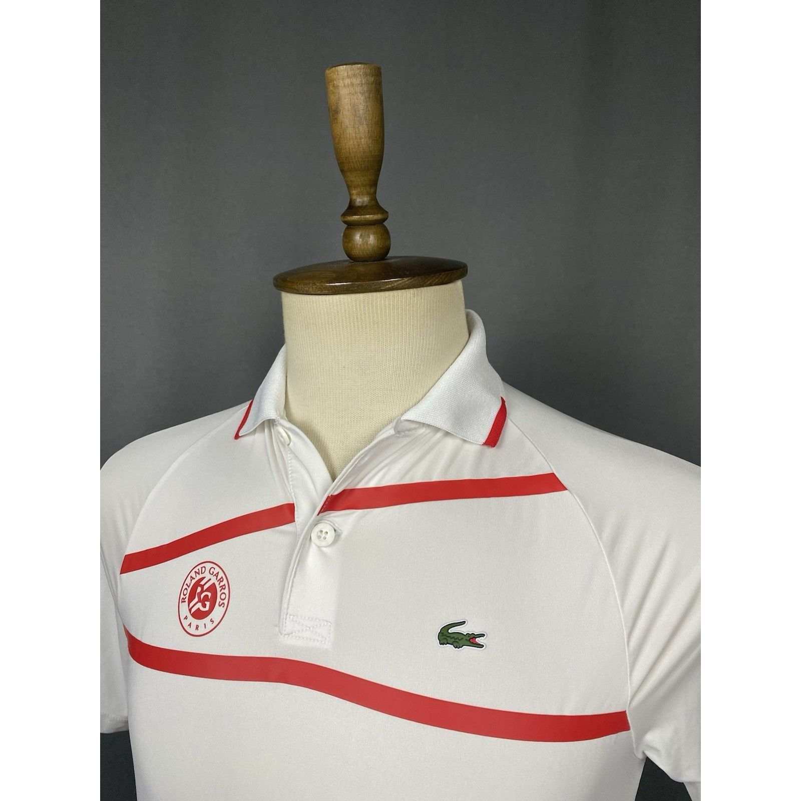 Lacoste Lacoste Roland Garros Ultra Dry Men's White Polo T-Shirt Siz Size US XS / EU 42 / 0 - 5 Thumbnail