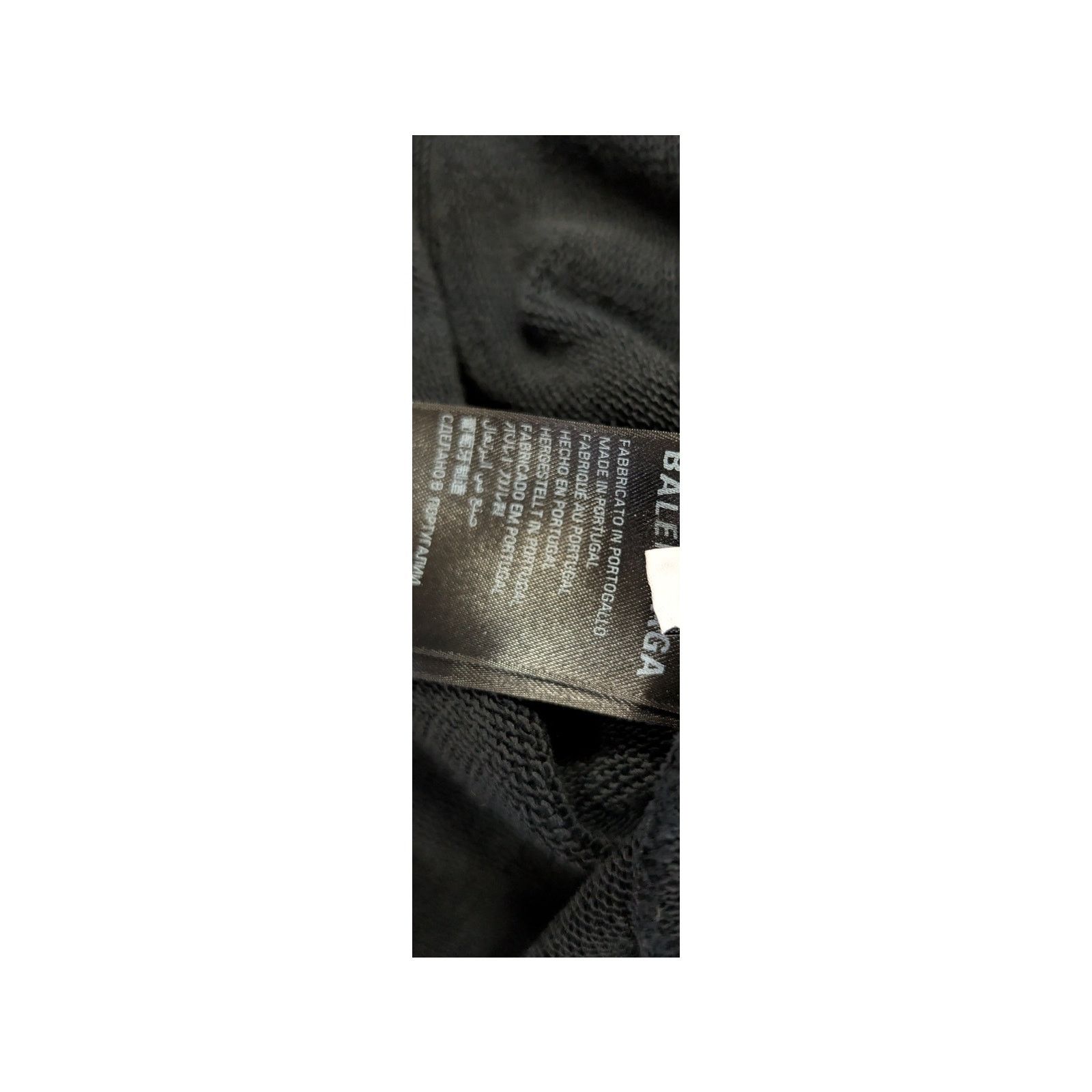 Balenciaga o1rshd1 Pierced Round Hoodie in Washed Black Size US M / EU 48-50 / 2 - 17 Thumbnail