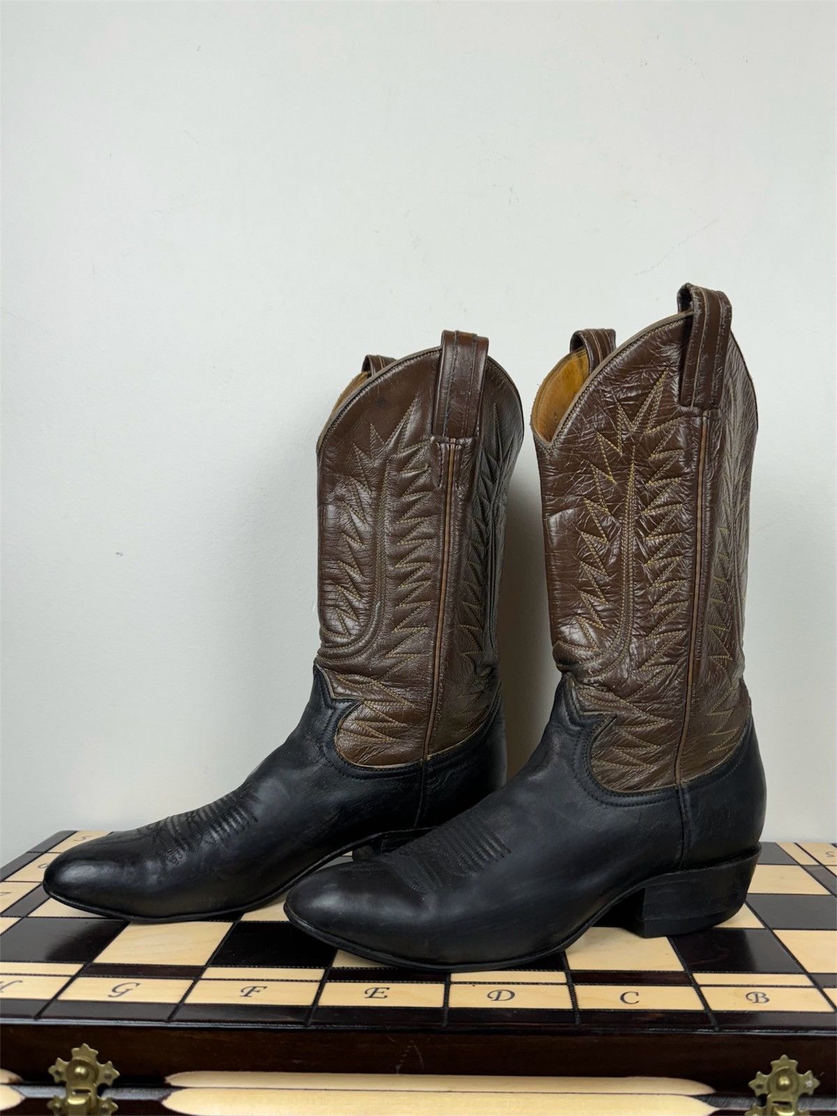 Tony Lama Vintage cowboy boots Tony Lama USA Texas original retro item Size US 9 / IT 39 - 1 Thumbnail