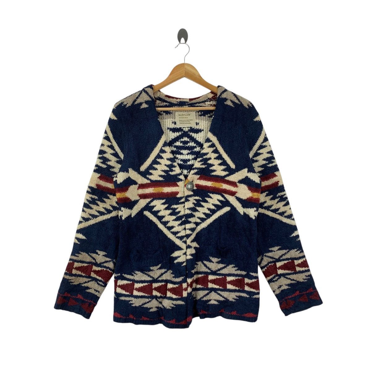 Other BAYFLOW AZTEC NAVAJO Native Aboriginal Fleece Jacket Size M / US 6-8 / IT 42-44 - 1 Thumbnail
