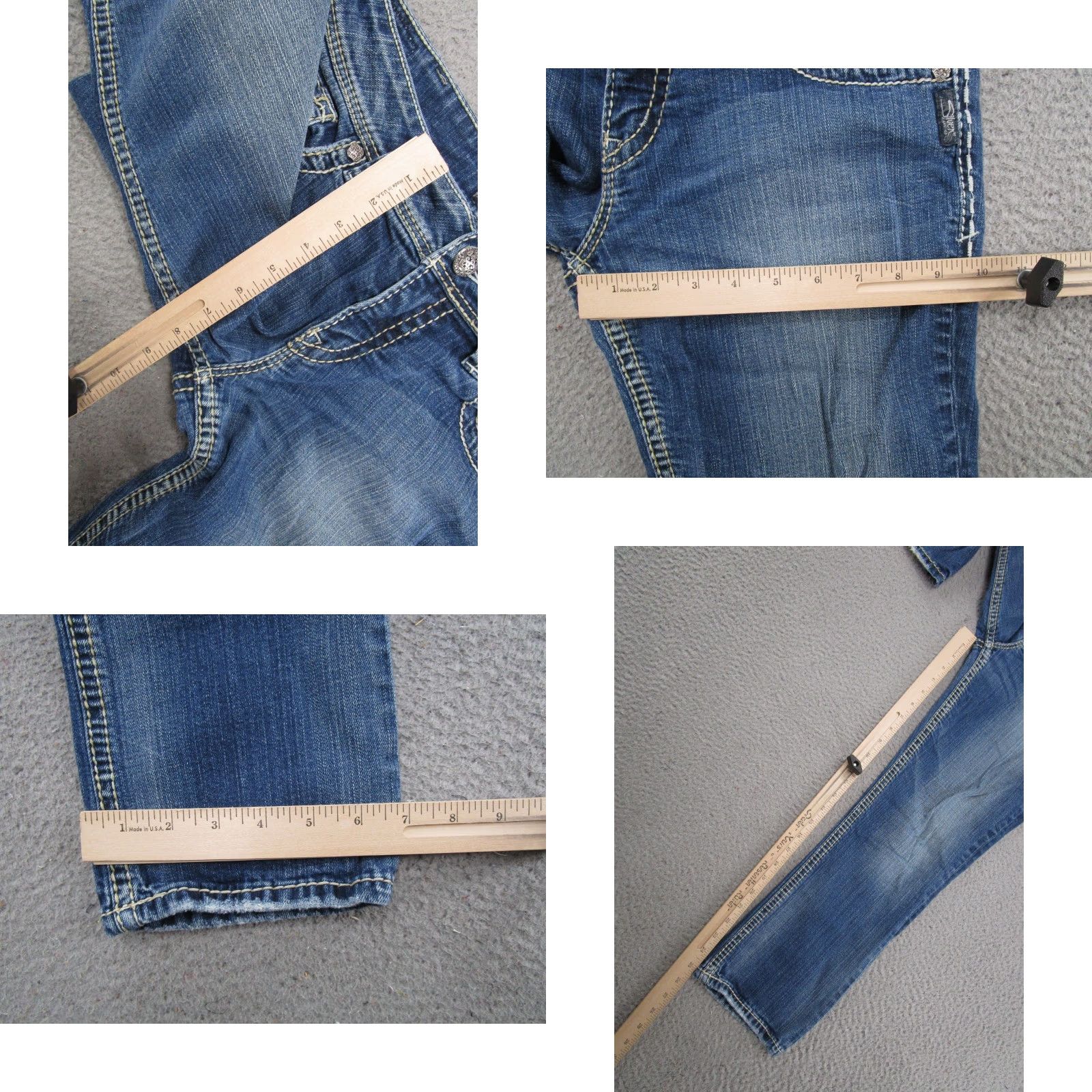 Silver Jeans Co. Silver Jeans Co Womens Capri Denim Jeans Suki Blue Stretch Size 30 Medium Wash Regular Pocket 5-Pocket Womens Jeans Size 30" / US 8 / IT 44 - 8 Thumbnail