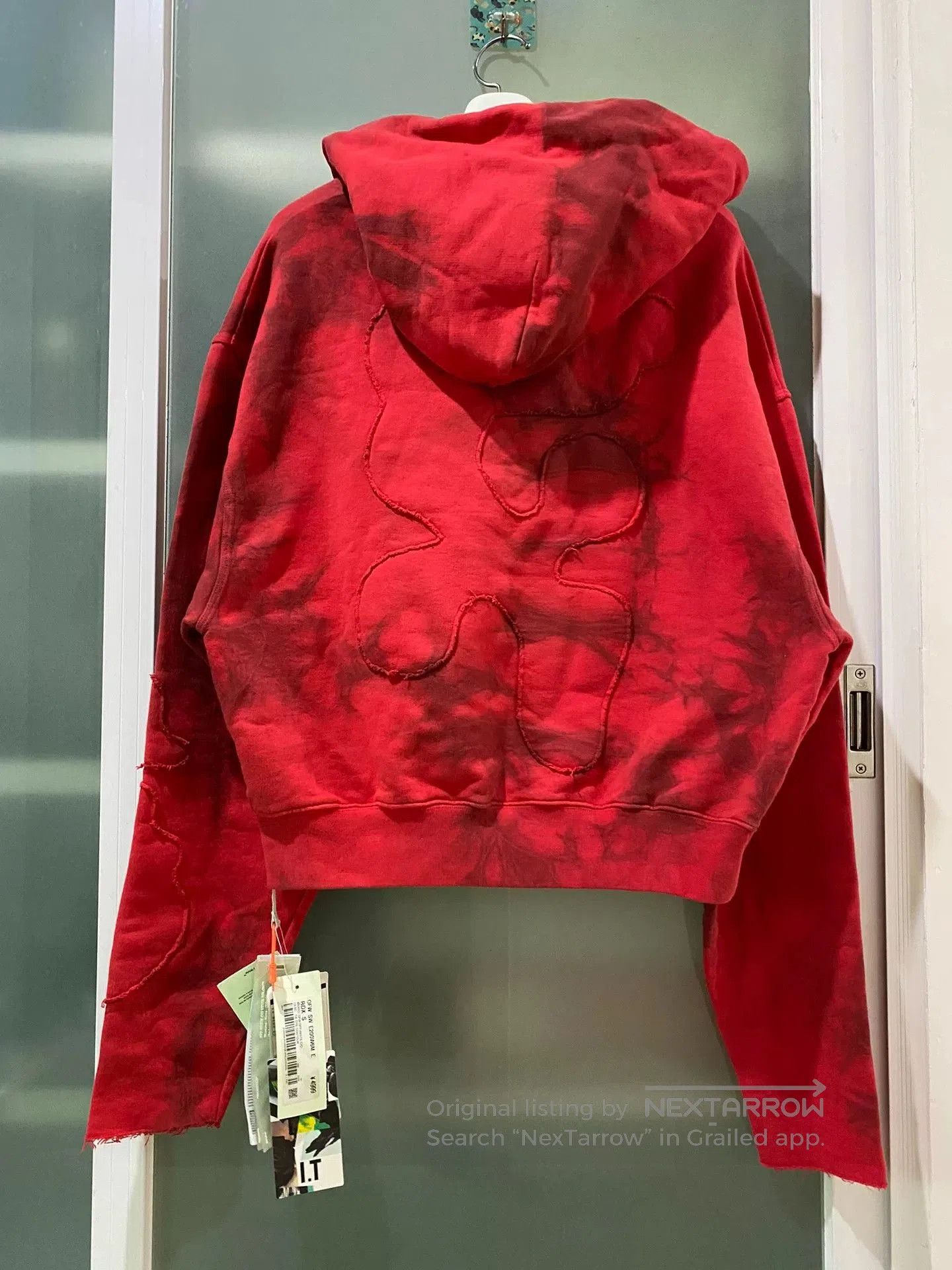 Off-White red tie-dye hooded sweatshirt with tags. Size US S / EU 44-46 / 1 - 2 Thumbnail