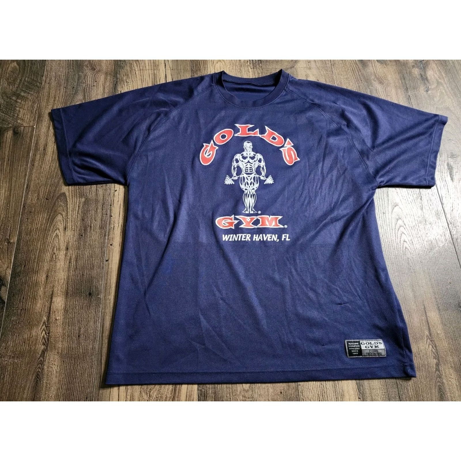 Vintage VINTAGE Gold's Gym Shirt Mens L Blue 2006 Racquetball Winter Haven FL 2 Sided Crew Neck Short Sleeve Size US L / EU 52-54 / 3 - 7 Thumbnail