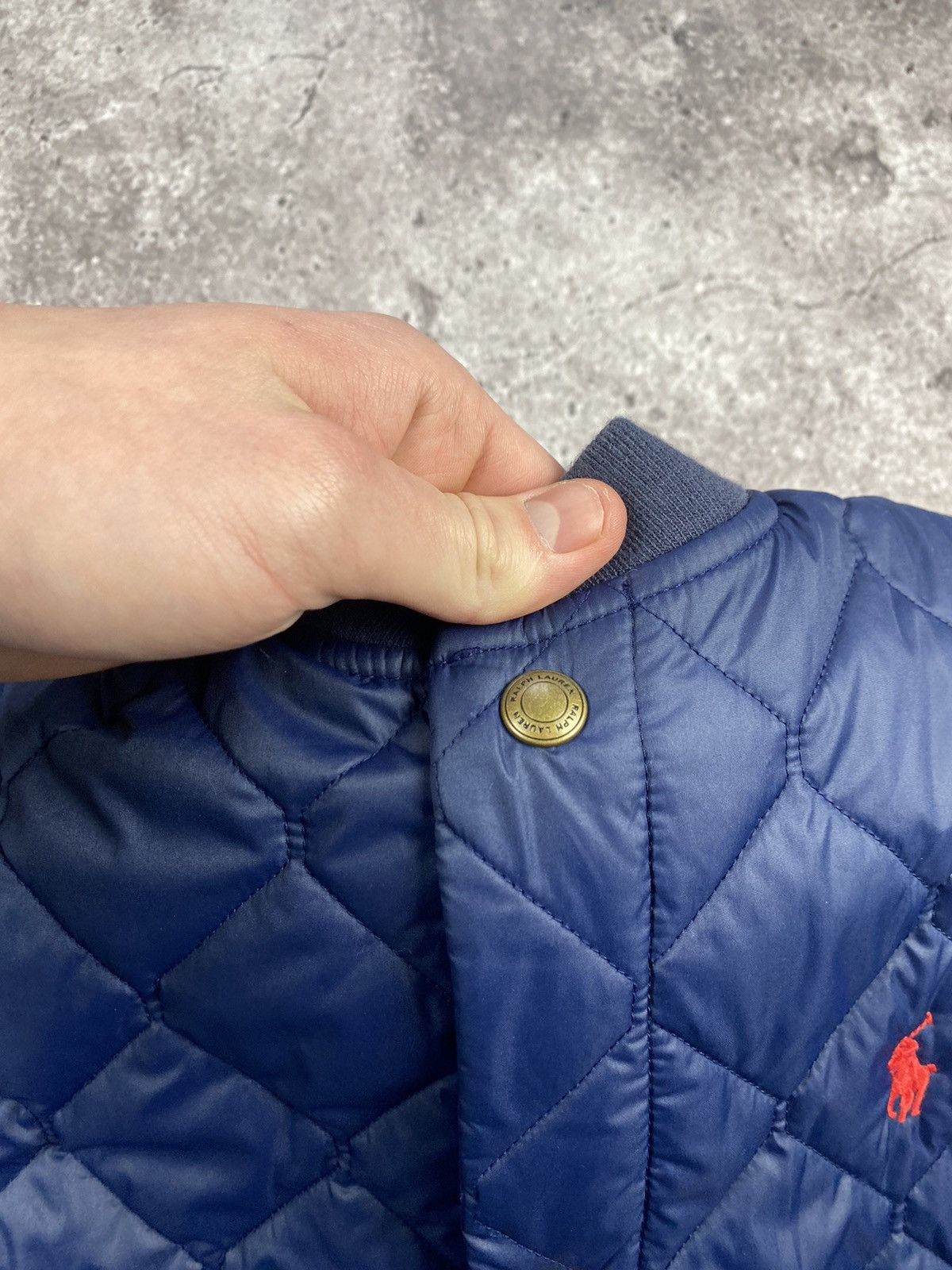 Polo Ralph Lauren × Vintage Polo Ralph Lauren Quilted Pilot Dark blue Jacket Size US S / EU 44-46 / 1 - 4 Thumbnail