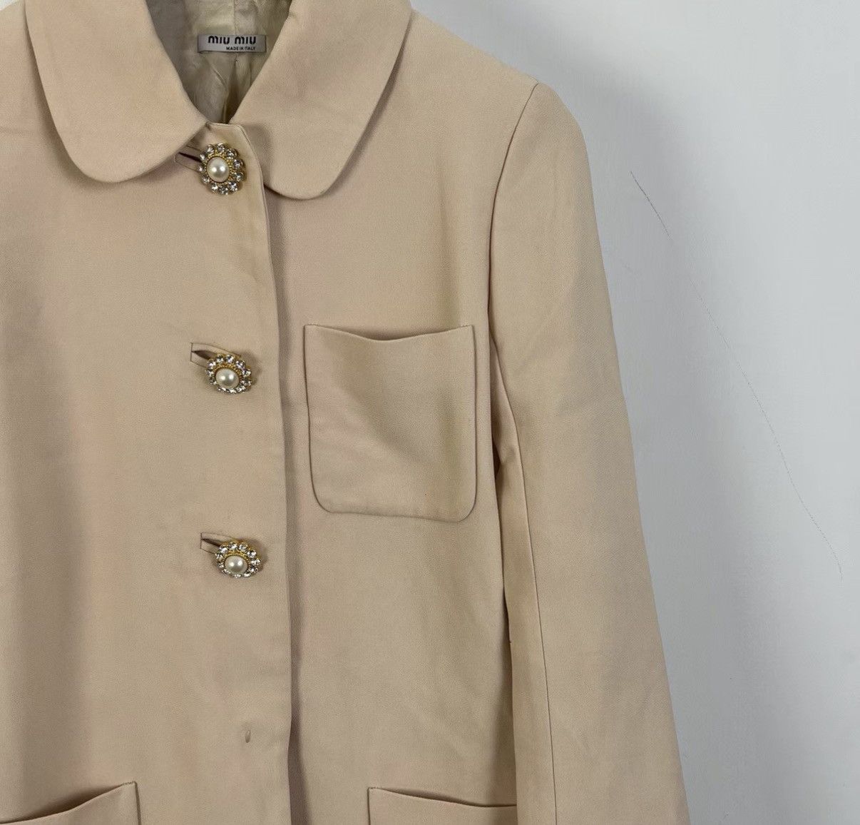 Miu Miu Miumiu Lotus Pink Pearl Button Coat K12 Size S / US 4 / IT 40 - 4 Thumbnail