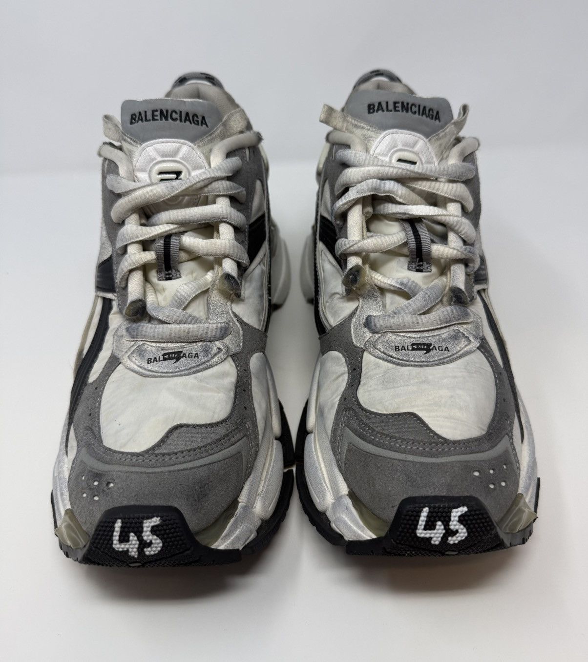 Balenciaga Balenciaga Runner Sneaker Grey/White/Black Size US 12 / EU 45 - 2 Thumbnail