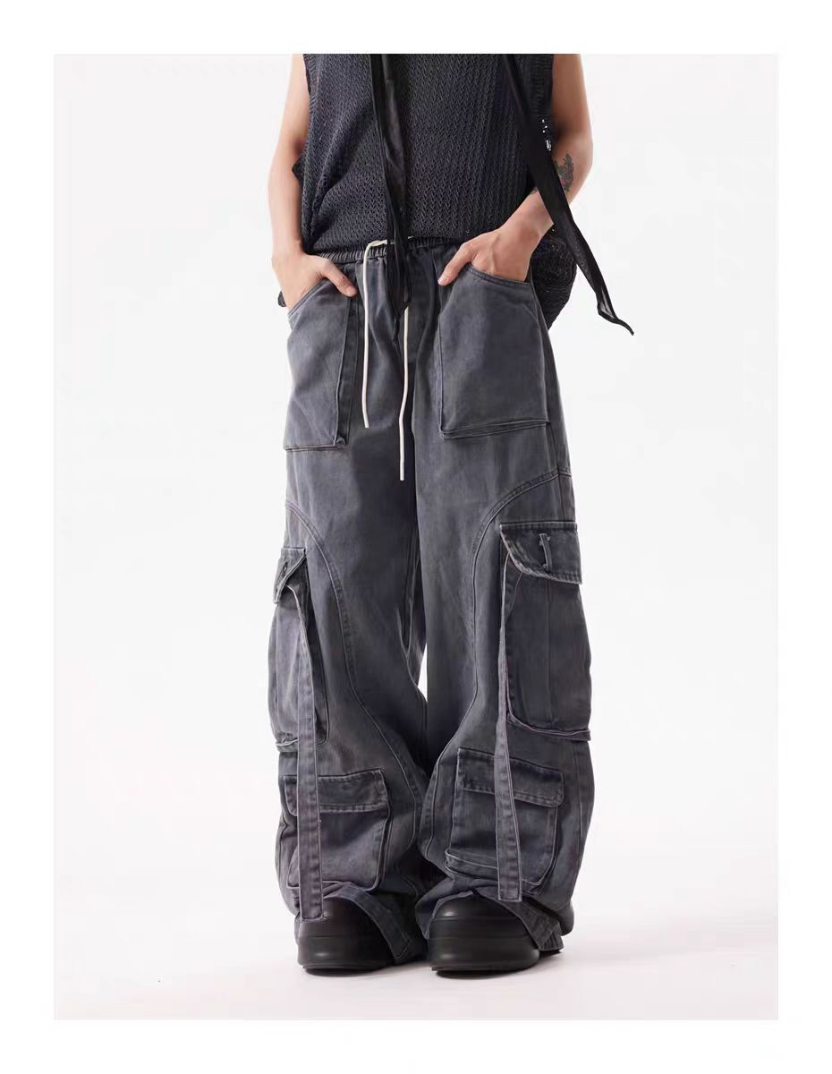 Designer × Japanese Brand × Vintage Vintage Street Multi-Pocket Hip Hop Casual Work Pants Size US 32 / EU 48 - 4 Thumbnail
