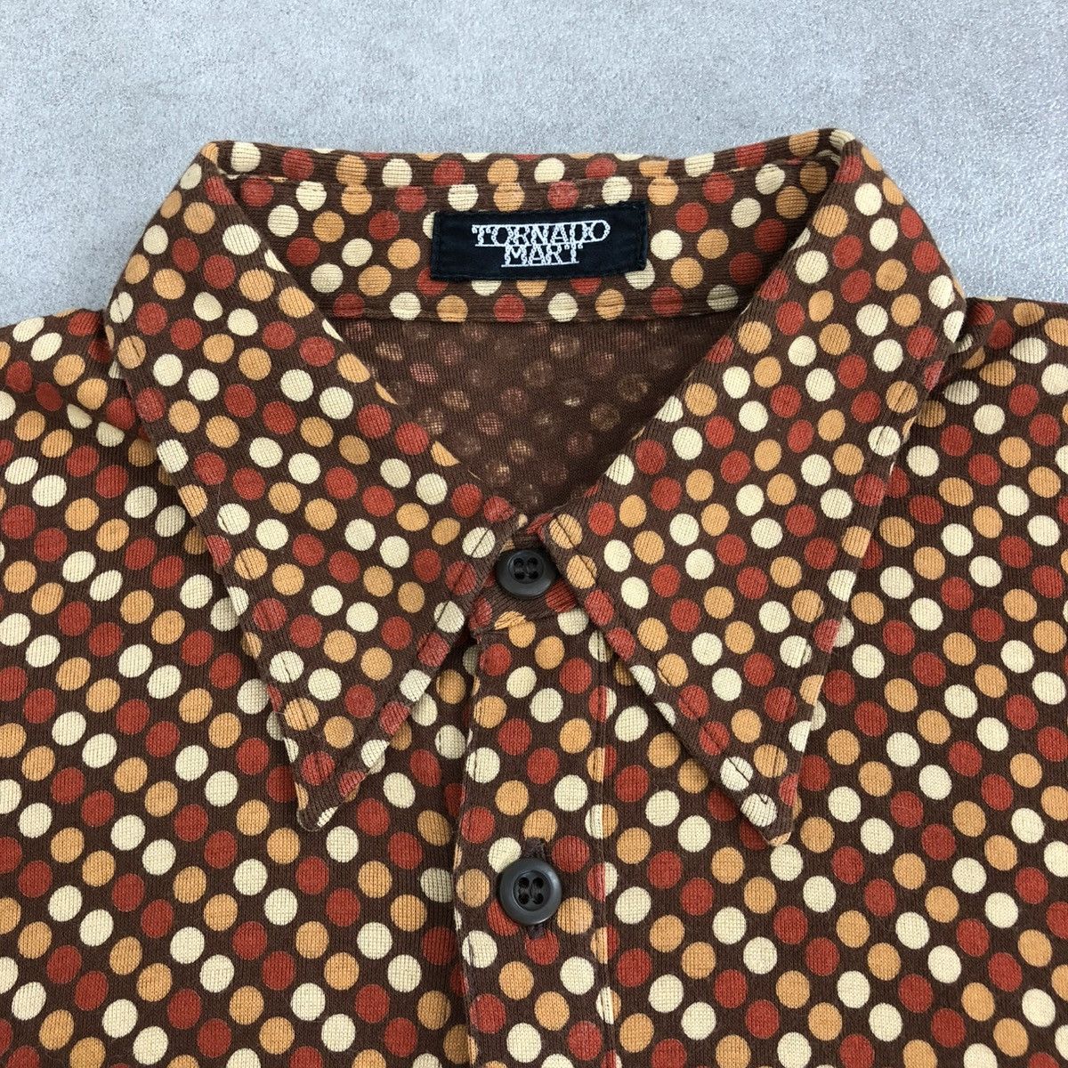 Japanese Brand × Tornado Mart 2000s Tornado Mart Japan Polkadot Motif Button Up Shirt Size US M / EU 48-50 / 2 - 5 Thumbnail