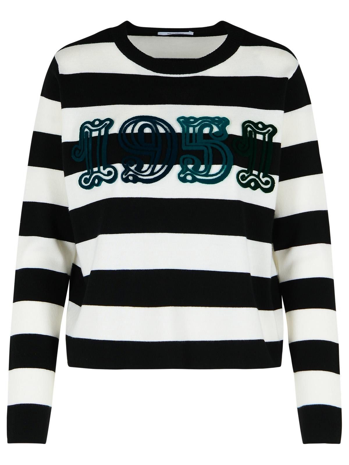 Max Mara MAX MARA 'Viterbo' Two-Tone Virgin Wool Sweater Size L / US 10 / IT 46 - 1 Thumbnail