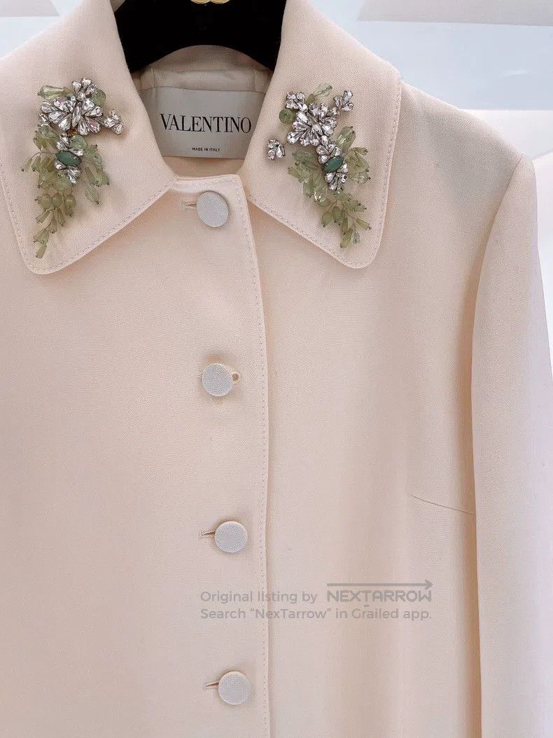 Valentino Valentino Heavy industry flower nail beaded wool coat Size S / US 4 / IT 40 - 3 Thumbnail