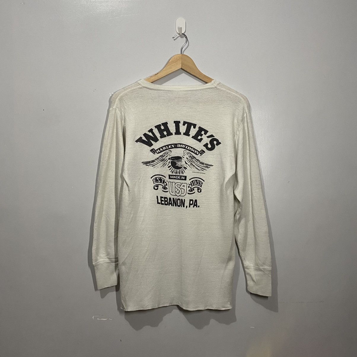 Harley Davidson × Vintage Vintage 80s Harley Davidson Long Sleeve Size US L / EU 52-54 / 3 - 2 Thumbnail