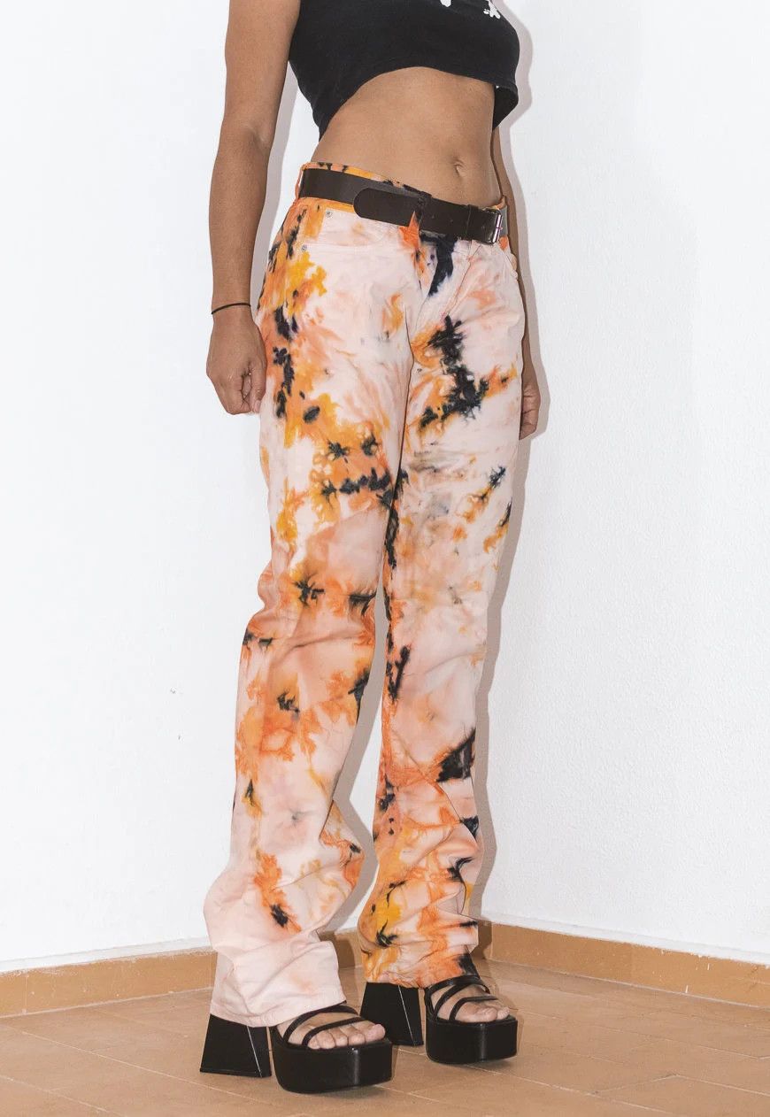 Designer × Japanese Brand × Vintage Vintage Hugo Boss Tie Dye Straight Pants Y2k Size 32" / US 10 / IT 46 - 1 Thumbnail