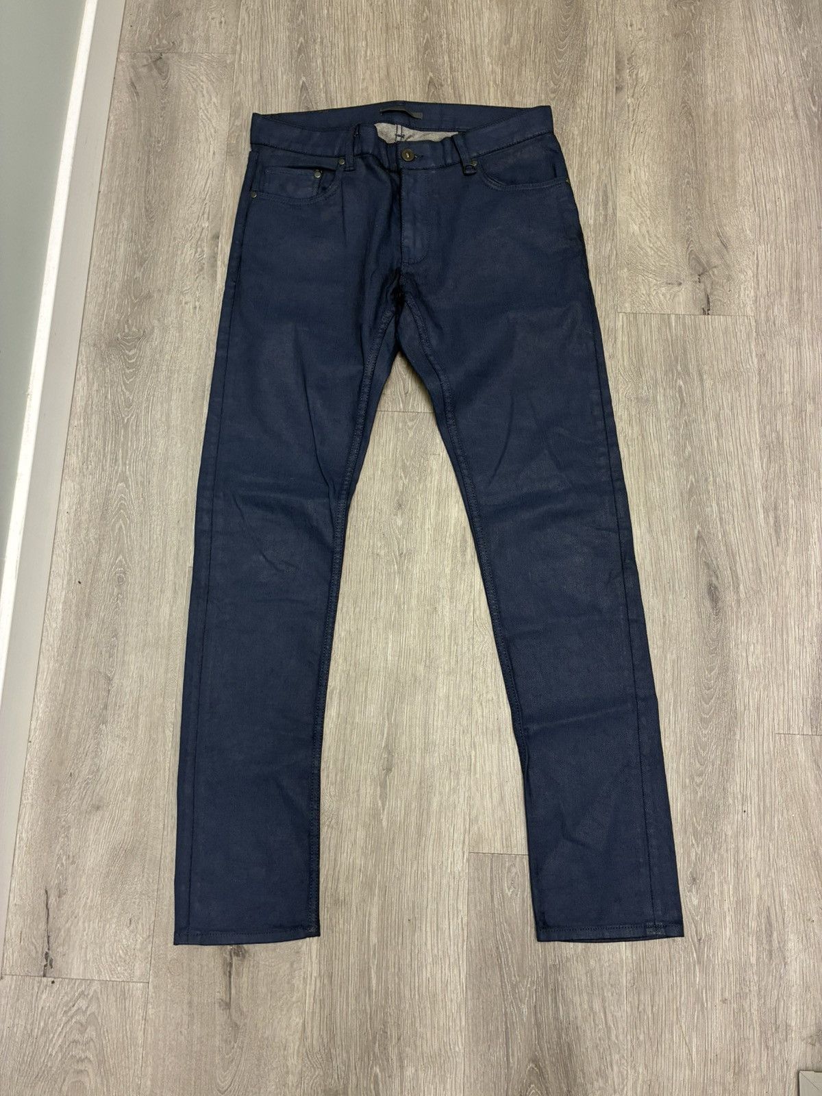 John Varvatos Coated Blue Jean Size 31 Size US 31 - 4 Thumbnail