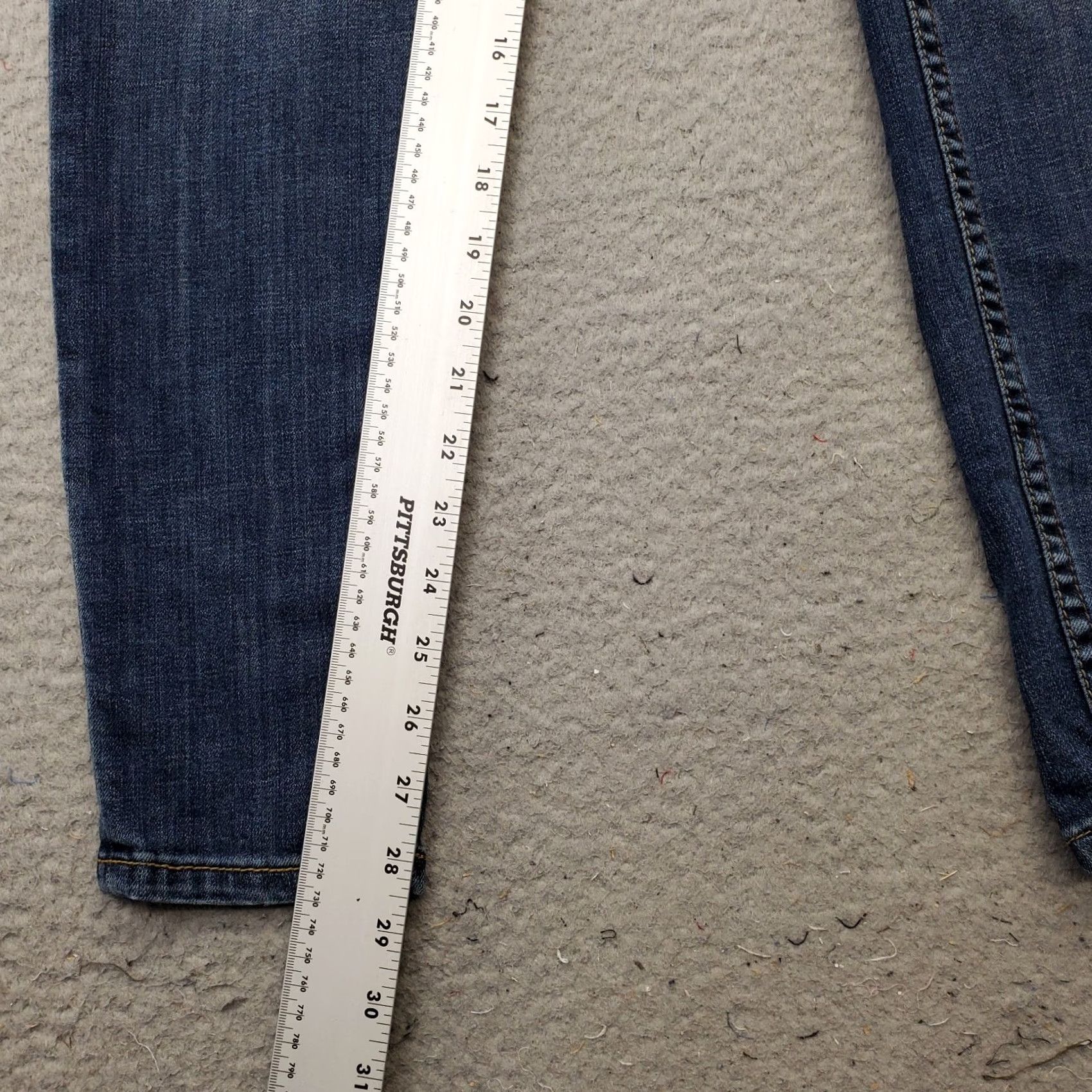 Bdg BDG Twig Ankle Jeans Womens 30 Blue Denim High Rise Stretch Whiskered Button Fly Jeans Women Size 30 Blue Skinny 5-Pocket Design Mens Size 30" / US 8 / IT 44 - 4 Thumbnail