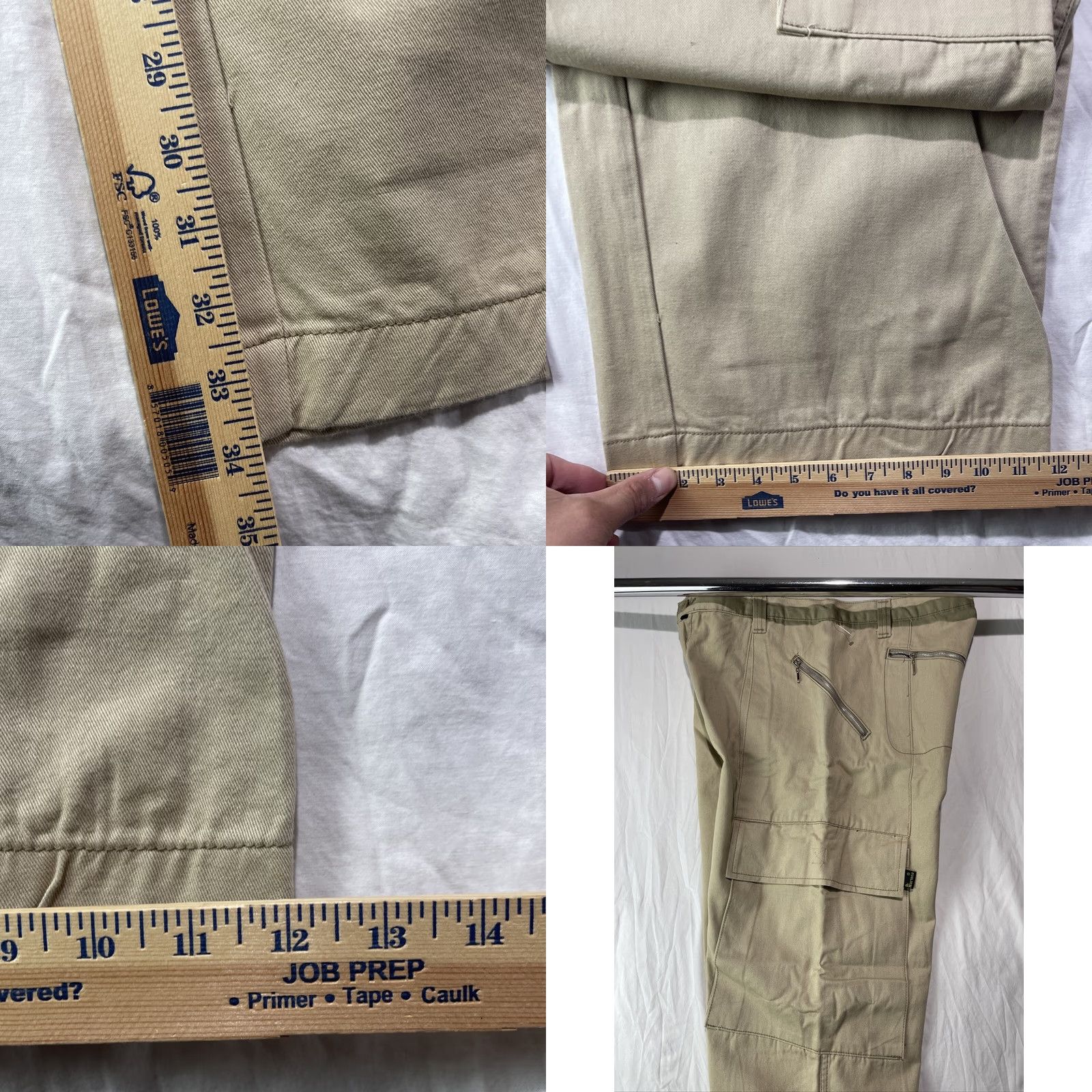 Dr. Martens VINTAGE Dr Martens Cargo Pants Mens 36x34 Beige Baggy AirWair Cargo Pants Mens Beige 80s 90s Army City Mens Size US 36 / EU 52 - 10 Thumbnail