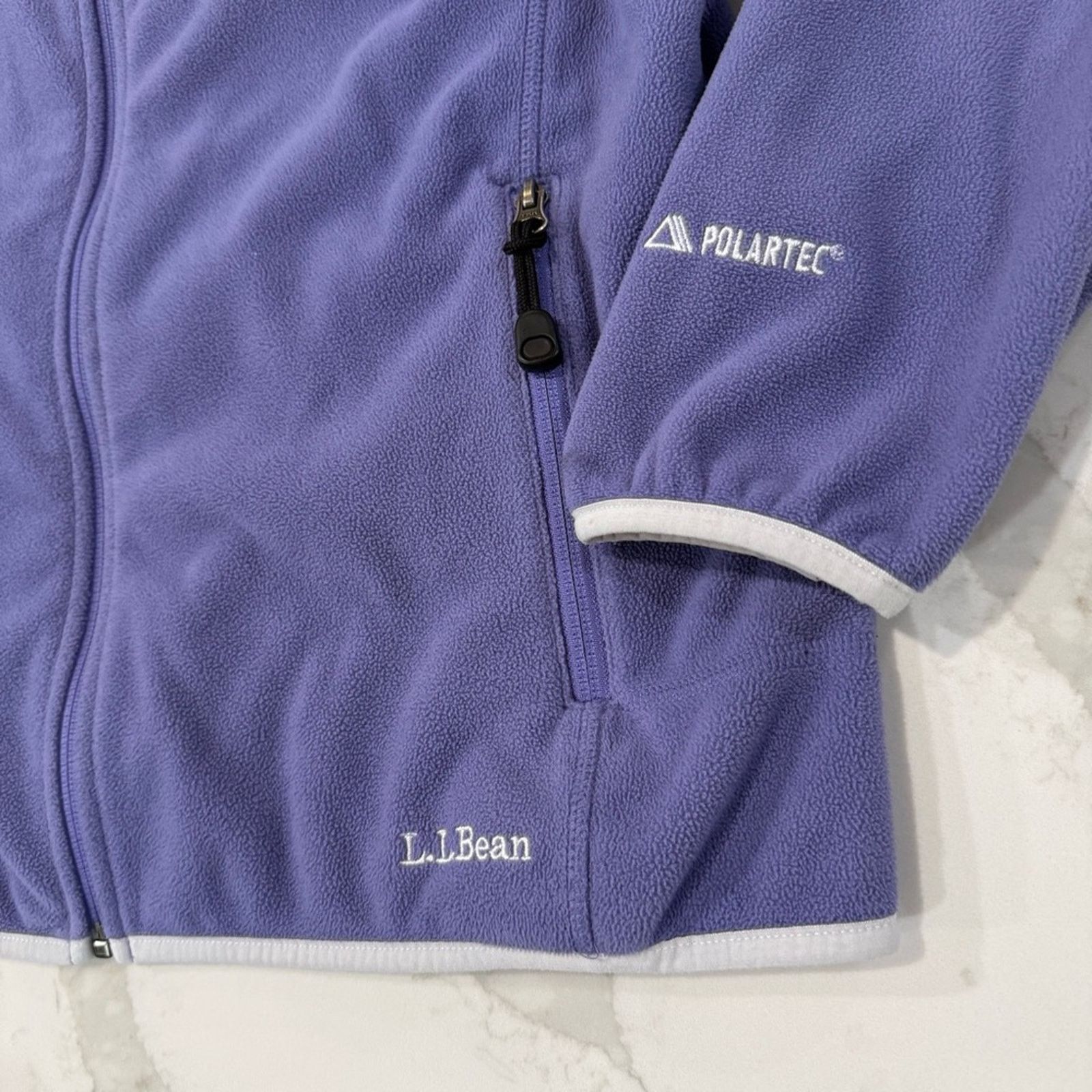 L.L. Bean L.L. Bean Polartec FullZip Fleece Jacket Womens Small Purple Size S / US 4 / IT 40 - 3 Thumbnail