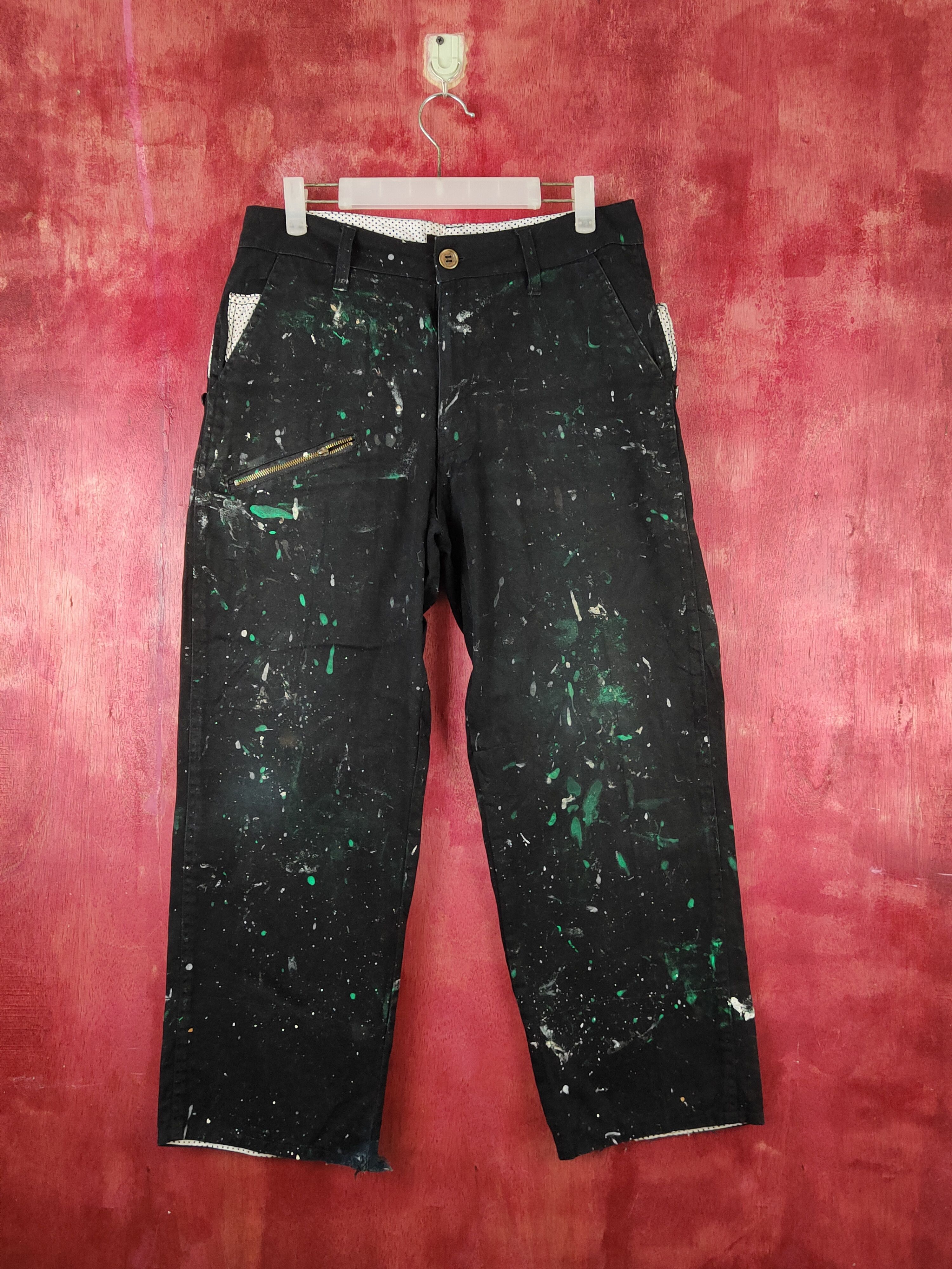 Japanese Brand Free Beat Black painter Multipocket Cargo Pants #S1749 Size US 30 / EU 46 - 1 Thumbnail