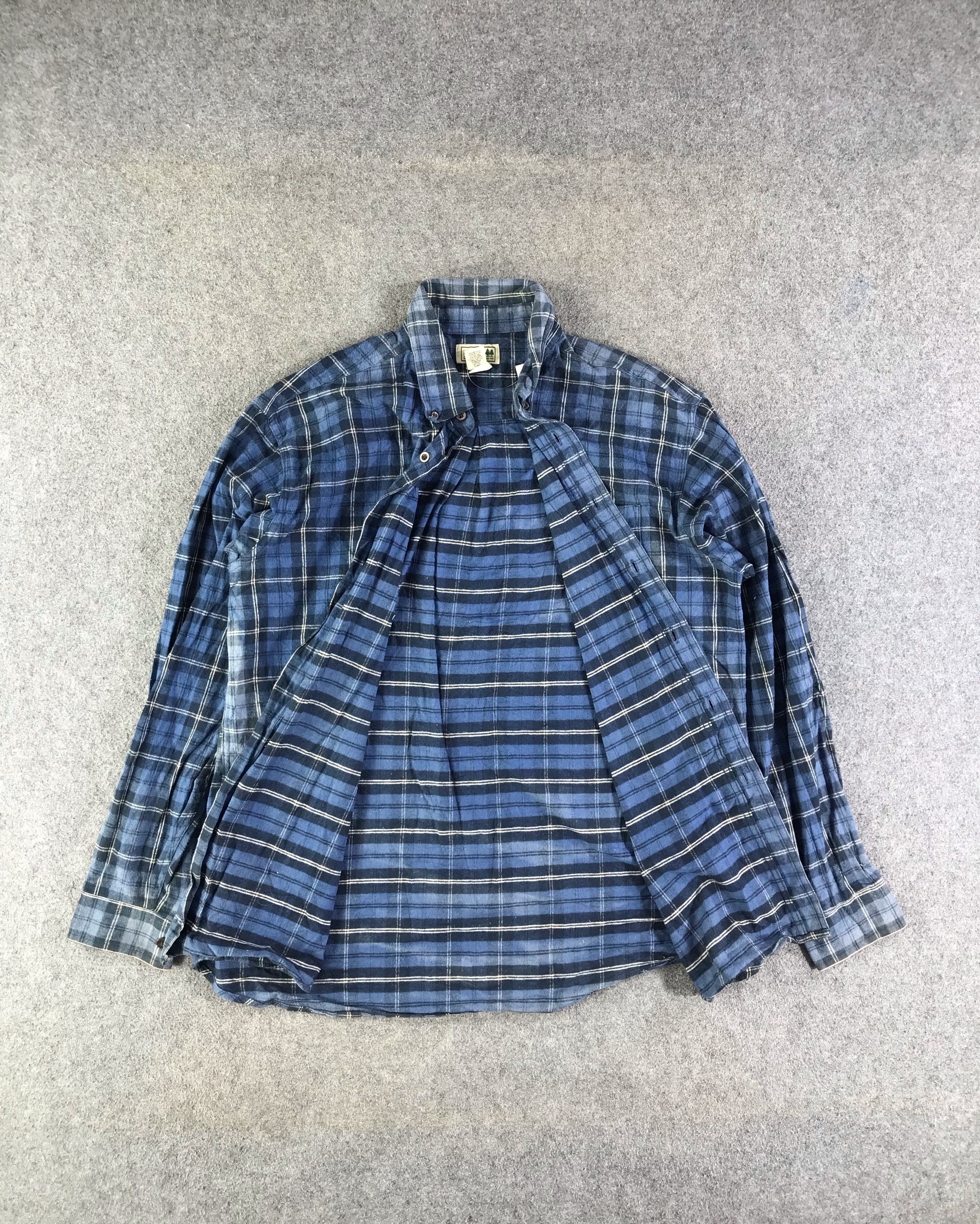 Japanese Brand L.L Bean Plaid Flannel Jacket-JC207 Size US L / EU 52-54 / 3 - 2 Thumbnail