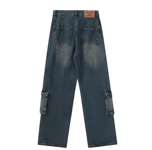 Designer × Japanese Brand High Street Vintage Wash Distressed Multi-Pocket Jeans Size US 34 / EU 50 - 2 Thumbnail